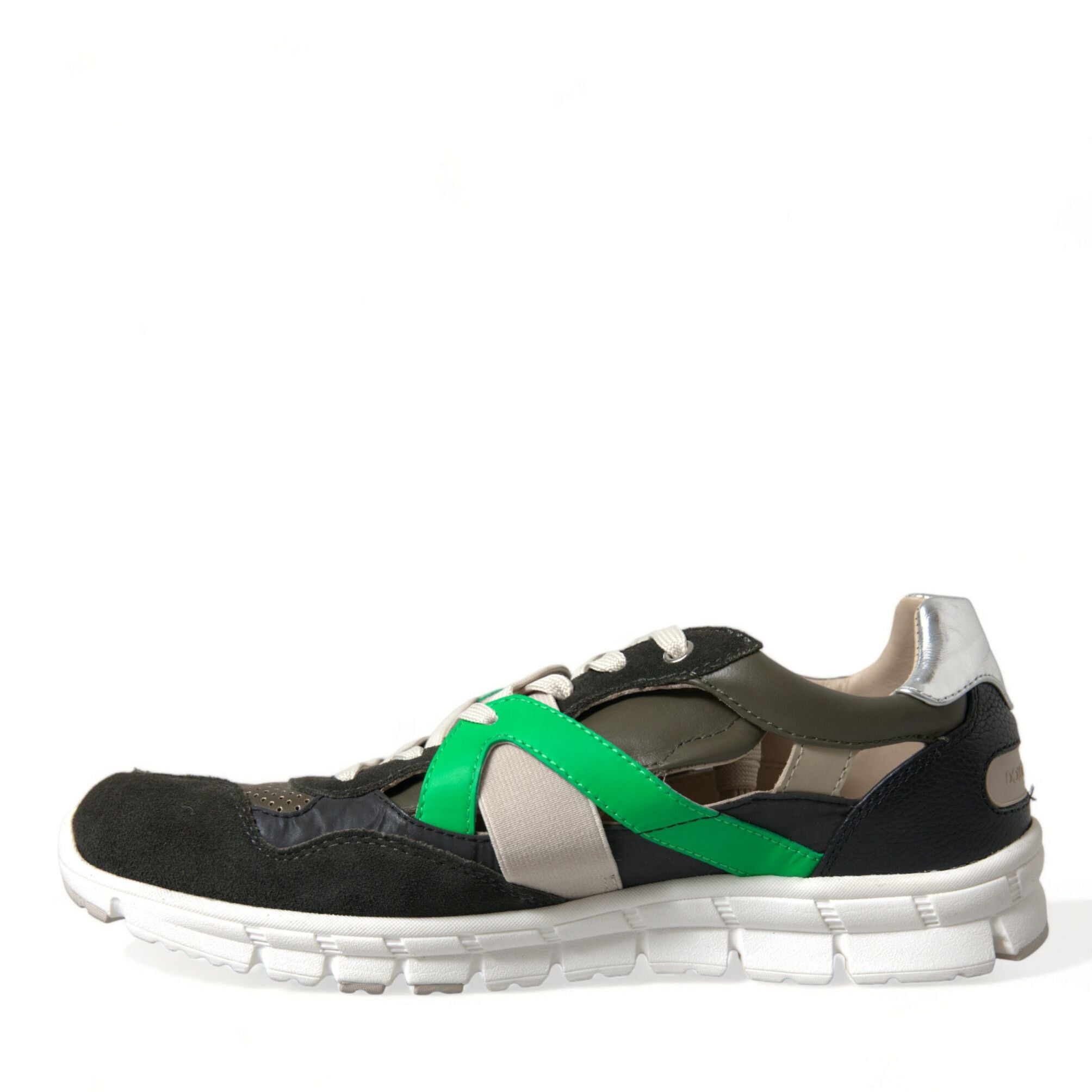 Dolce & Gabbana Multicolor Leather Suede Low Top Sneakers Shoes