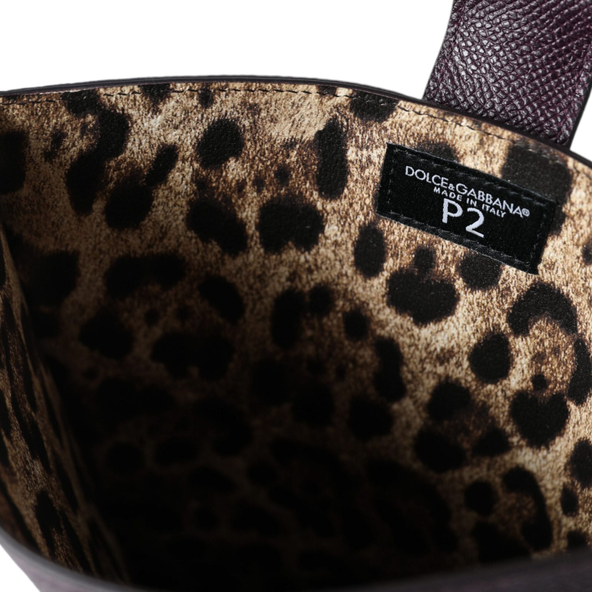 Dolce & Gabbana Dark Brown Leather Logo Plaque Cover Sleeve Tablet Case