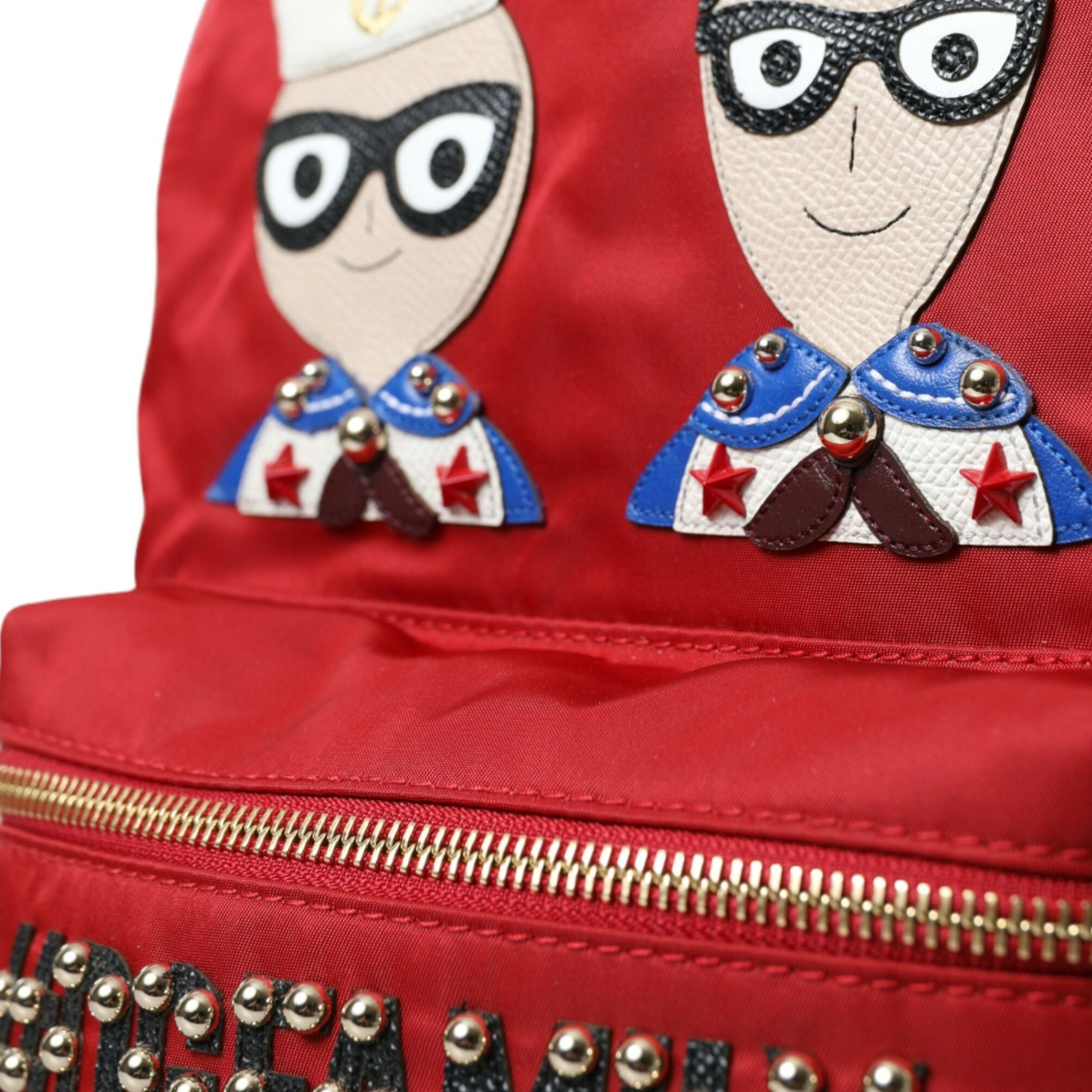 Dolce & Gabbana Red #DGFAMILY Embellished Backpack VULCANO Bag