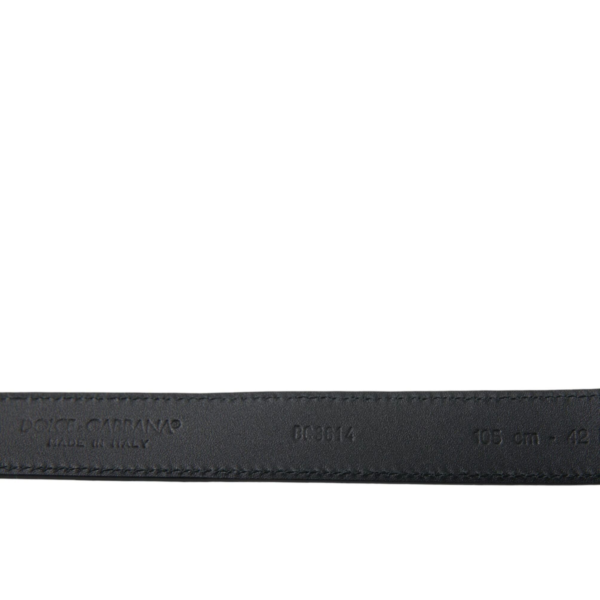 Dolce & Gabbana Blue Suede Leather Gold Metal Buckle Belt