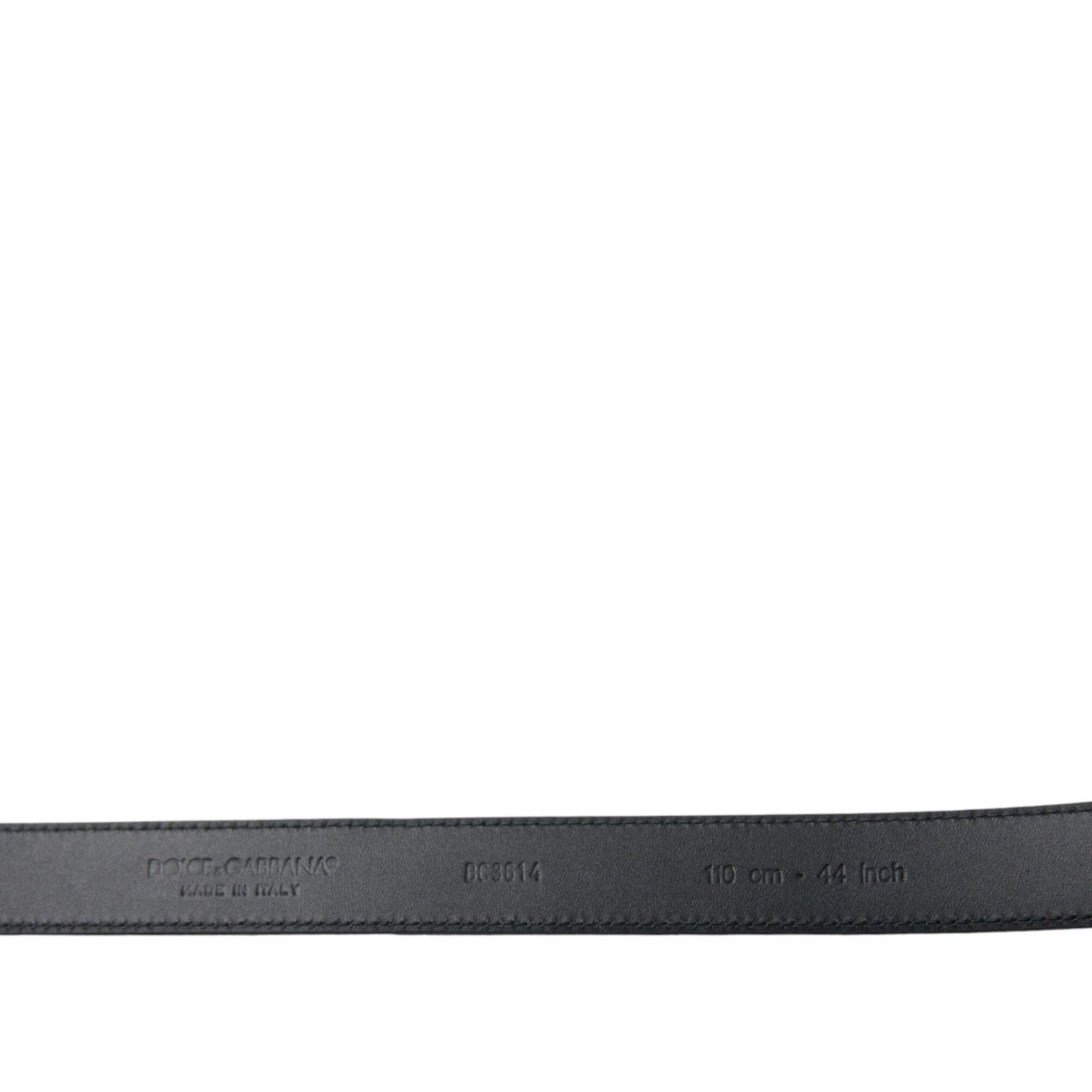 Dolce & Gabbana Black Suede Leather Gold Metal Buckle Belt