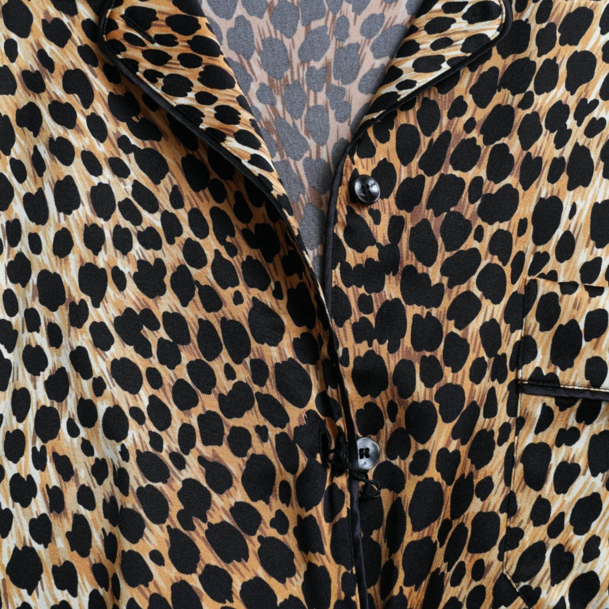 Dolce & Gabbana Brown Leopard Print Long Sleeves Blouse Top