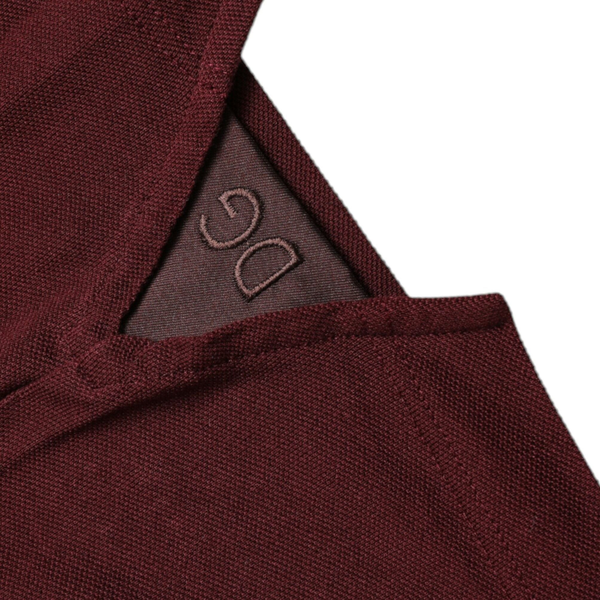 Dolce & Gabbana Maroon Collared Short Sleeves Polo T-shirt