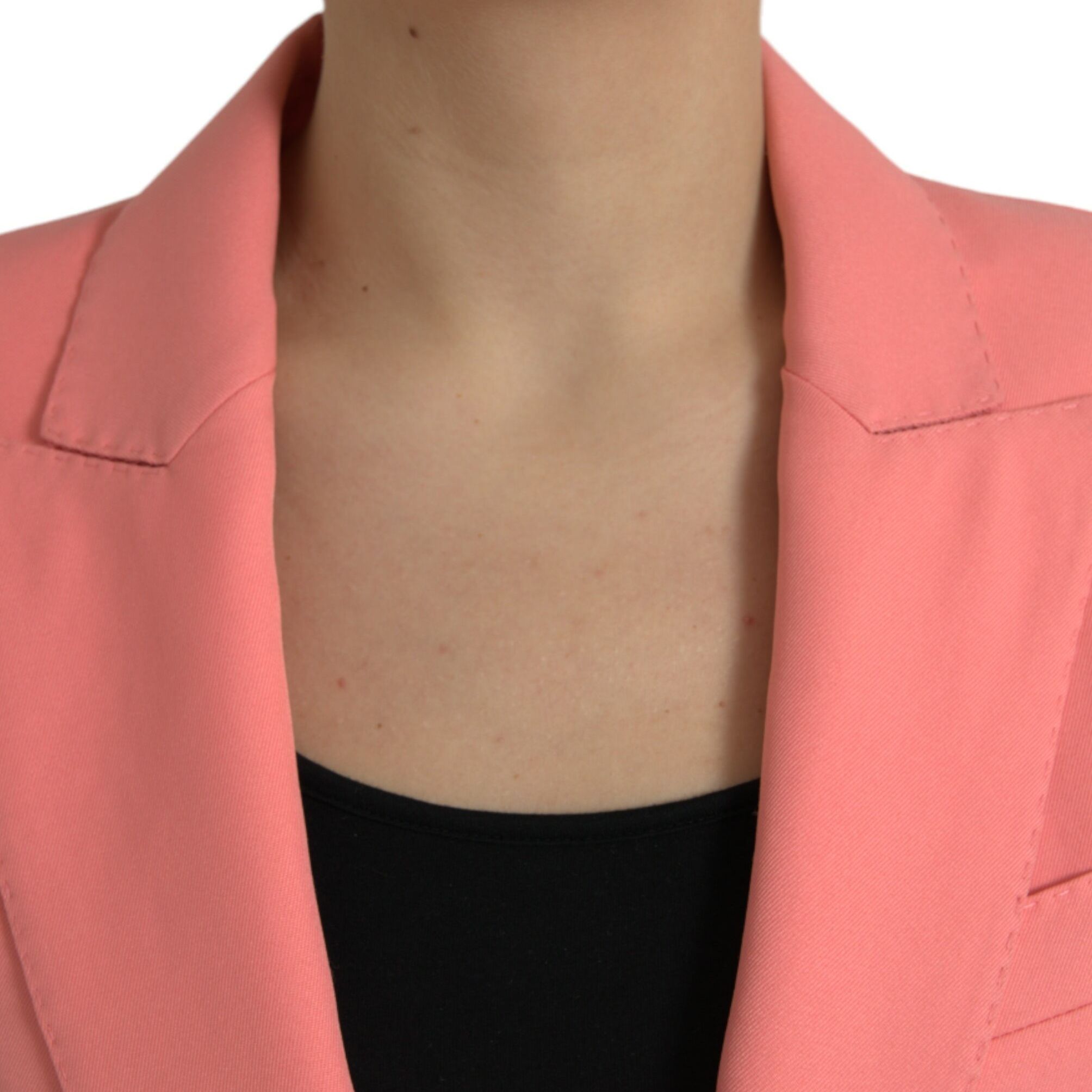 Dolce & Gabbana Pink Polyester Single Breasted Blazer Jacket