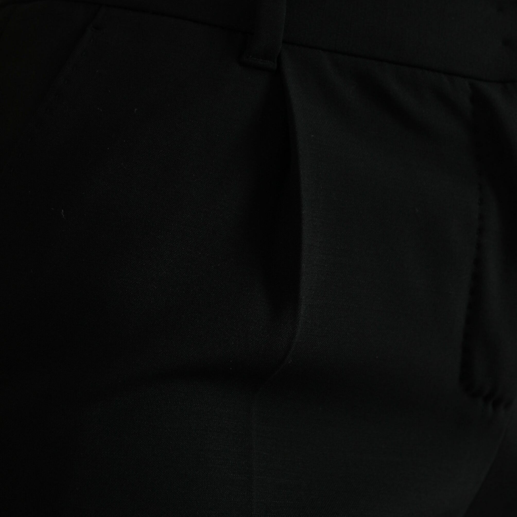 Dolce & Gabbana Black Wool Mid Waist Tapered Pants