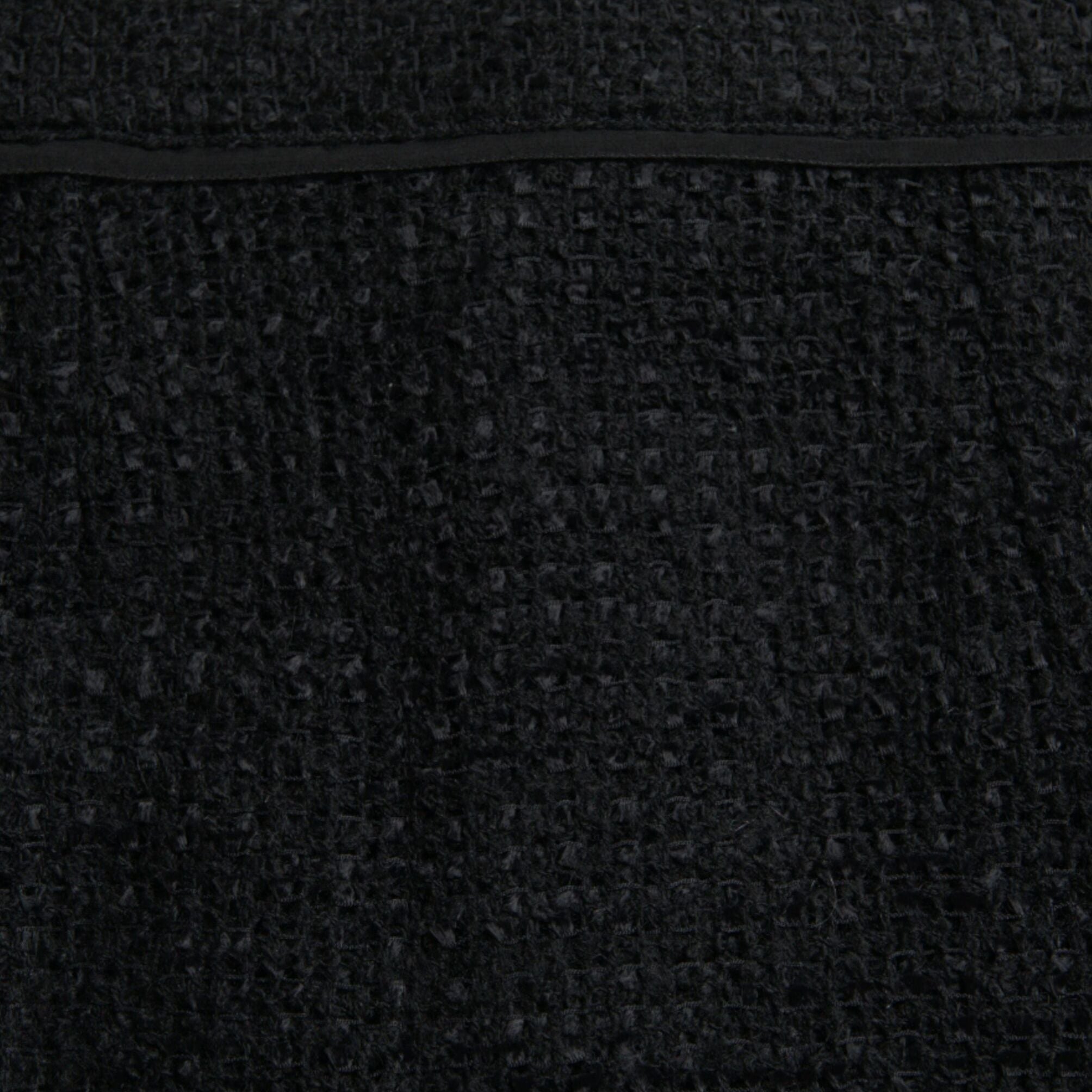 Dolce & Gabbana Black Wool High Waist Pencil Cut Midi Skirt