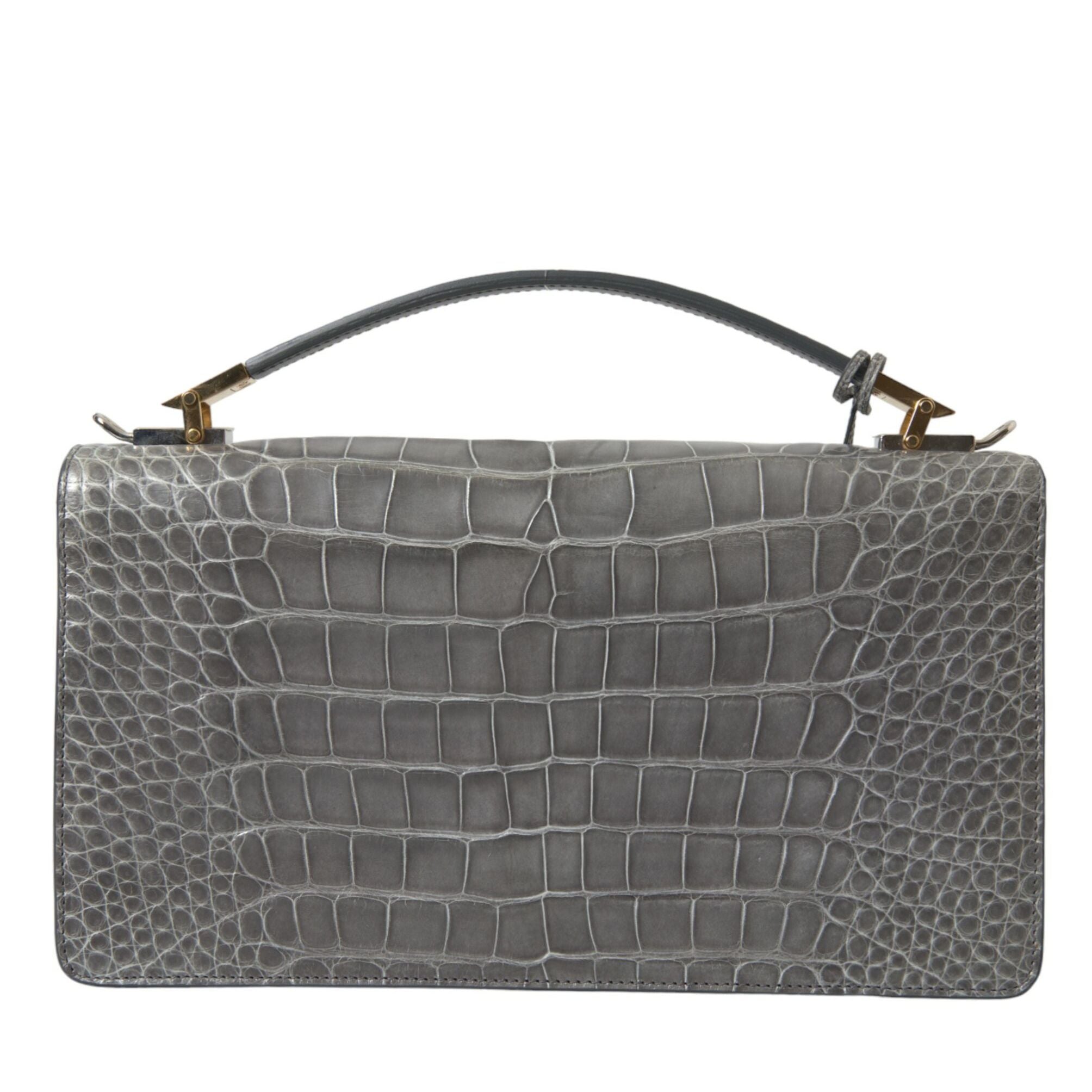 Balenciaga Gray Exotic Leather Medium Shoulder Hand Purse Bag