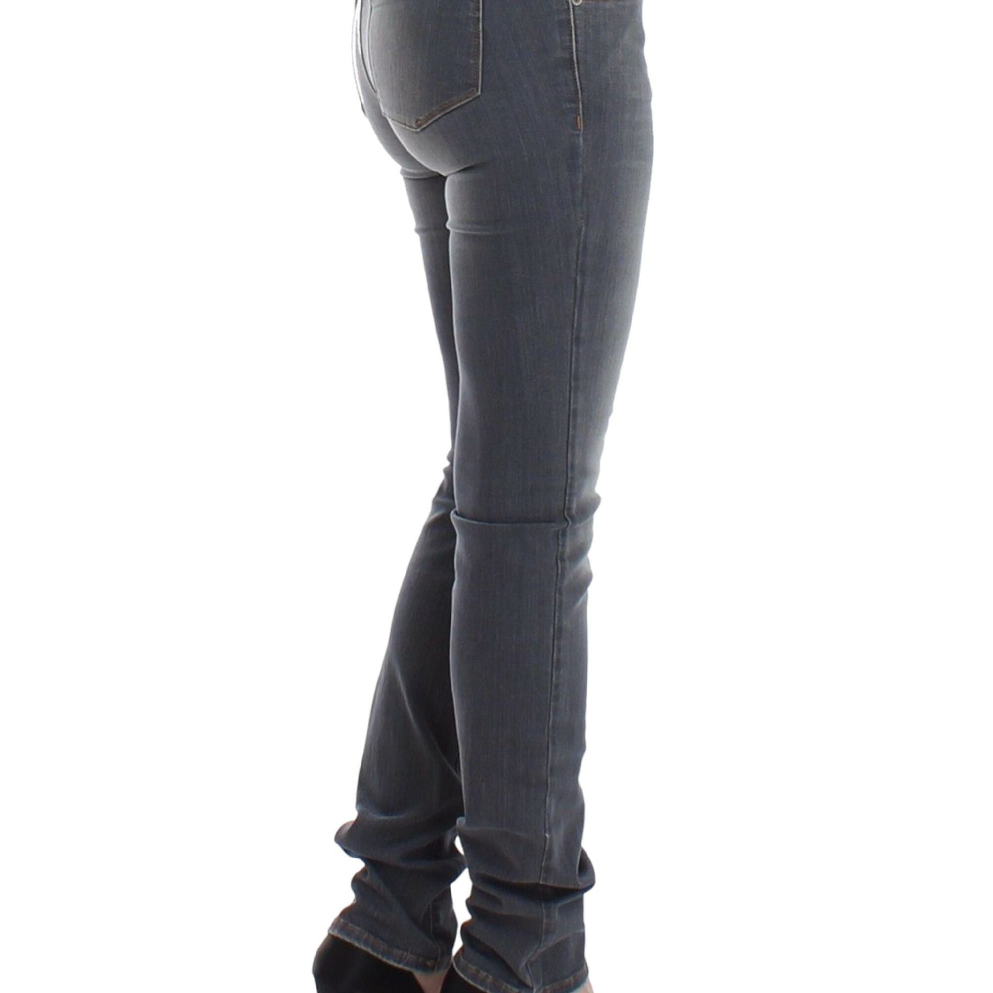 Ermanno Scervino Gray Slim Jeans Denim Pants Skinny Leg Stretch