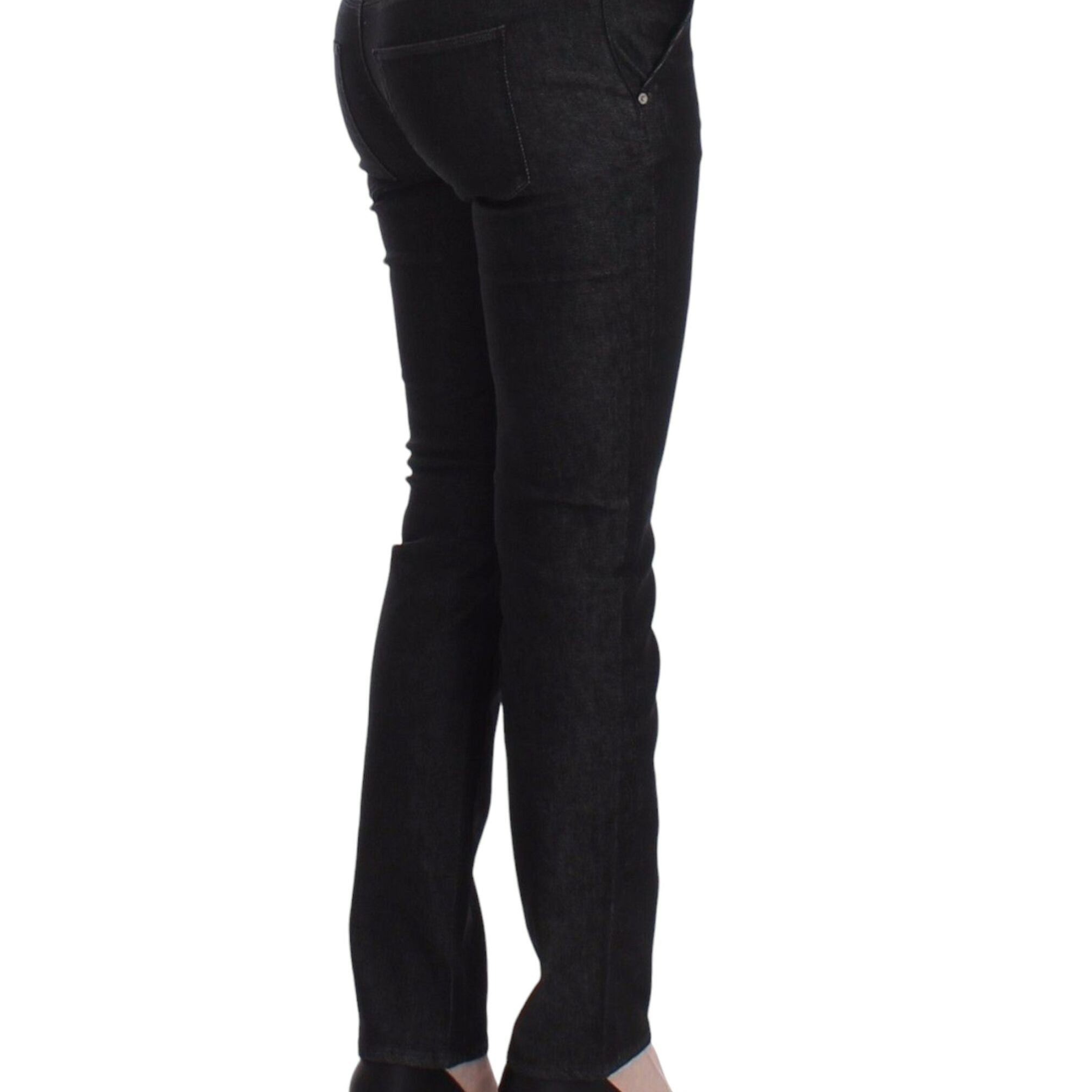 Ermanno Scervino Black Slim Jeans Denim Pants Skinny Leg Stretch