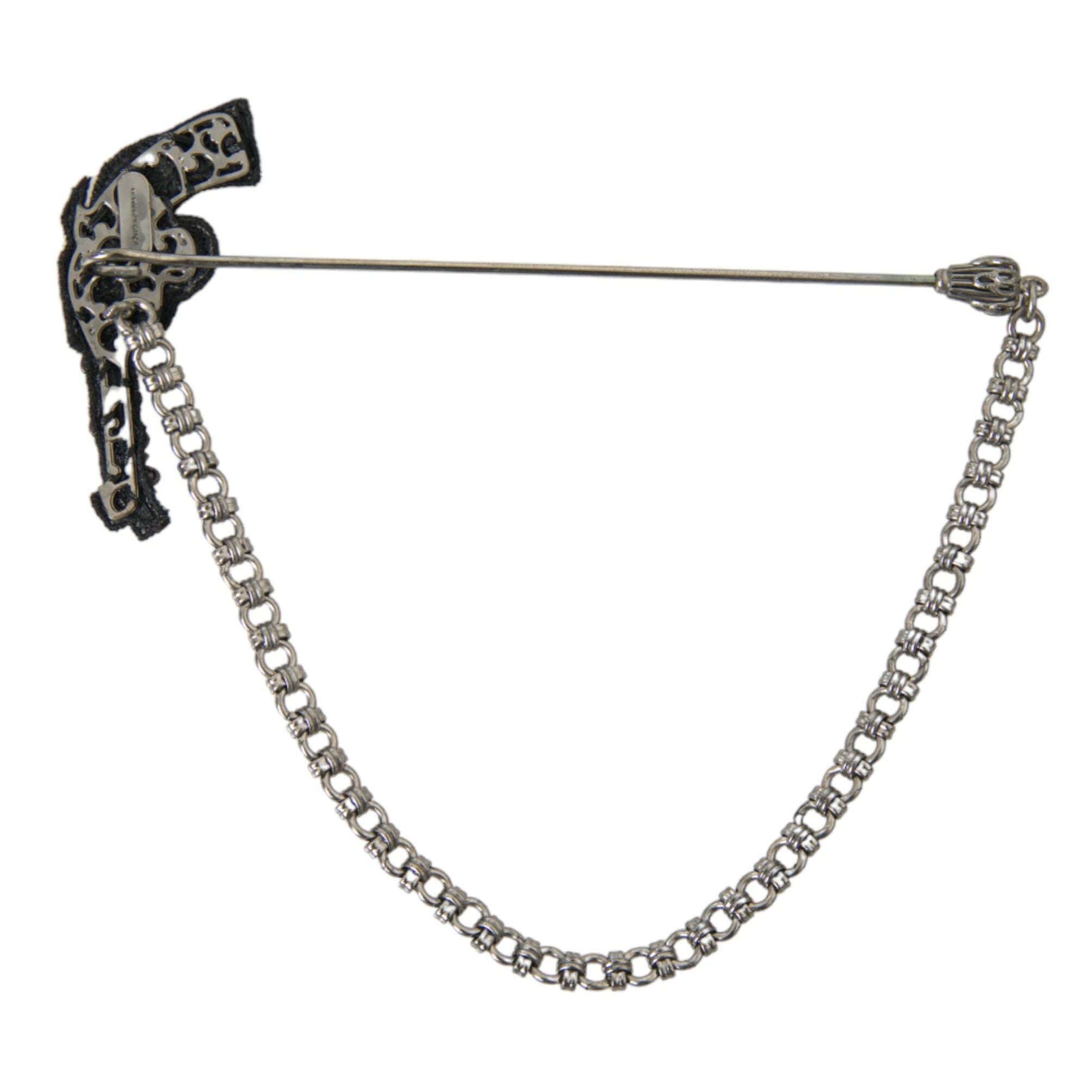 Dolce & Gabbana Brass Copper Silk Revolver Gun Men Brooch Lapel Pin