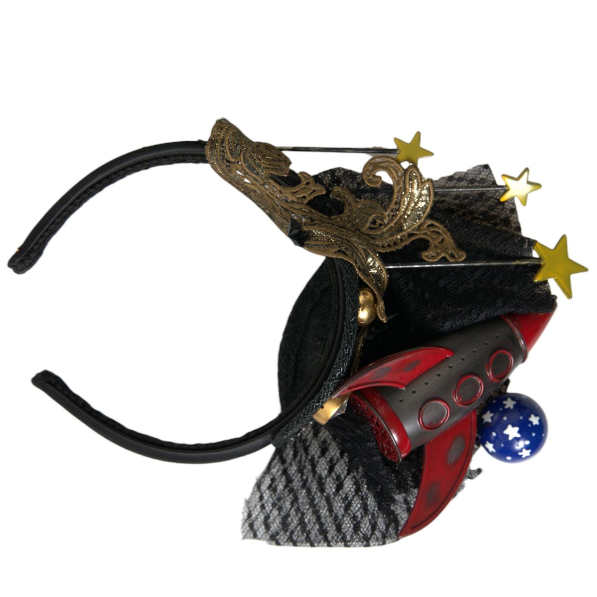 Dolce & Gabbana Multicolor Missile Rocket Crystal Stars Headband Diadem