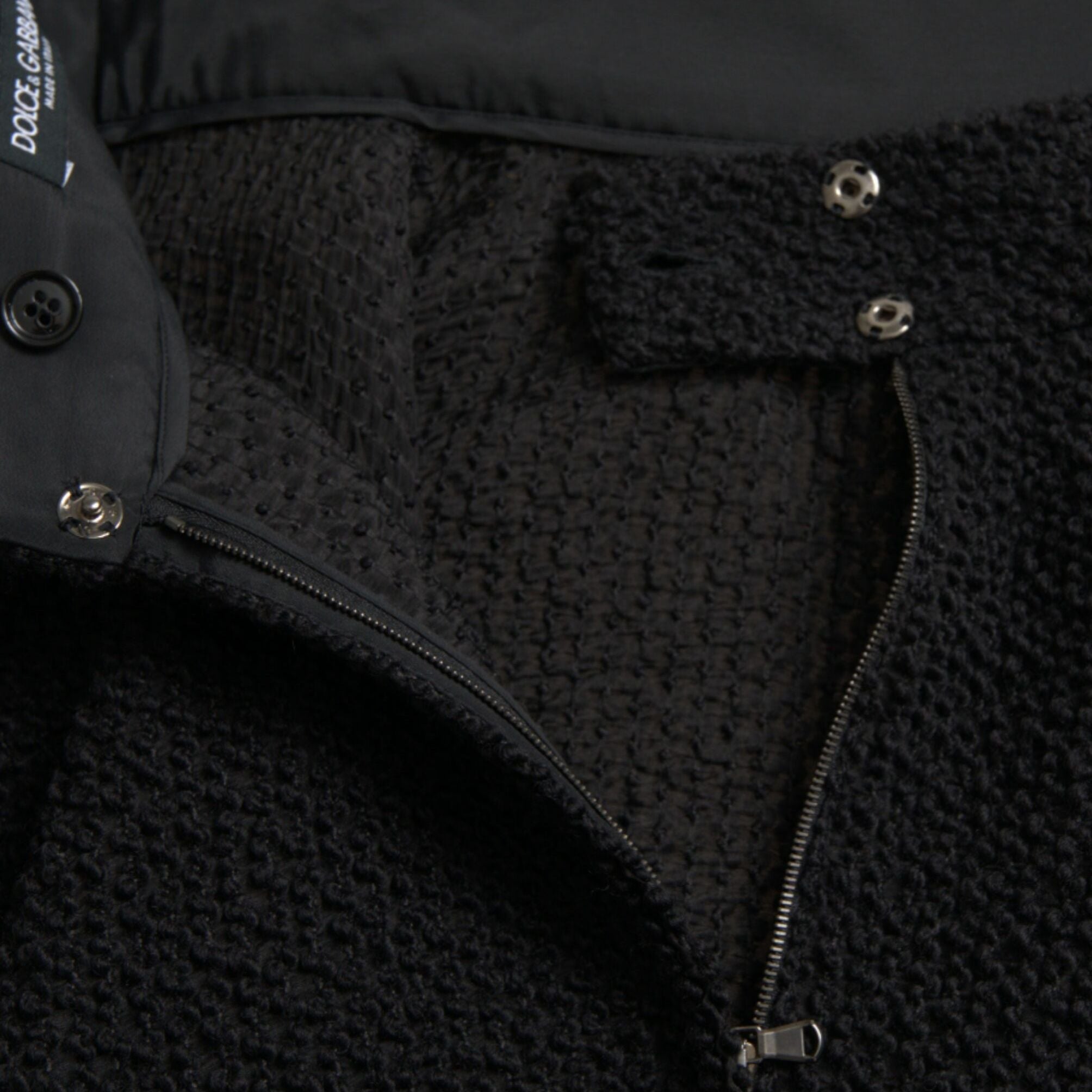 Dolce & Gabbana Black High Waist A-line Knee Length Skirt