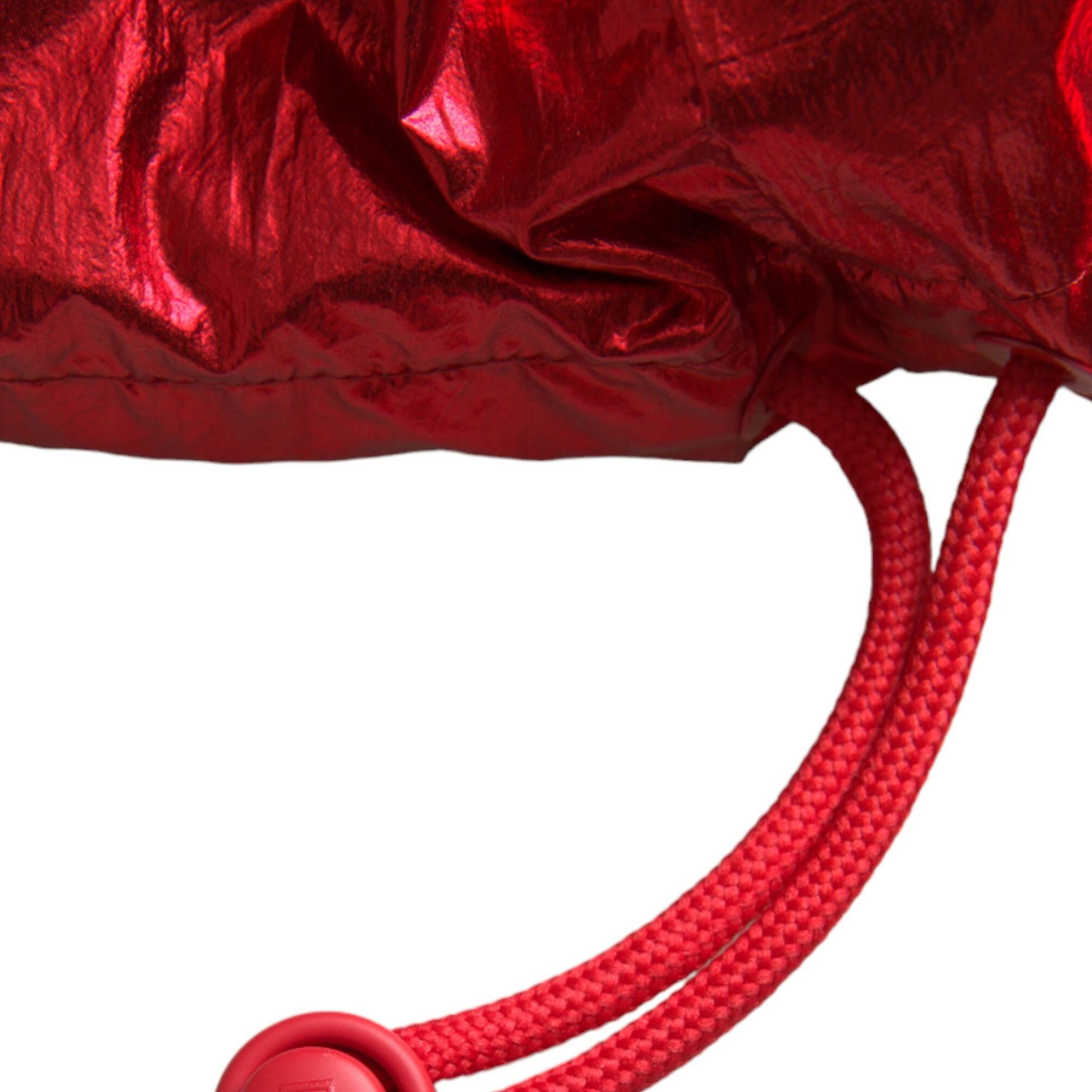 Dolce & Gabbana Red Nylon Hooded Pullover Sweatshirt Jacket