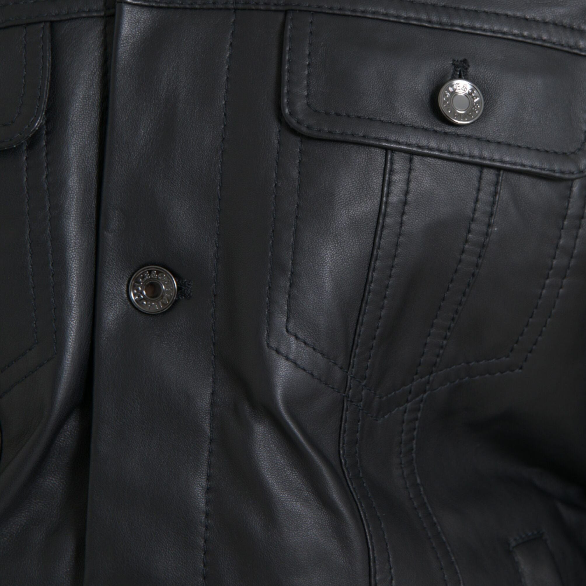 Dolce & Gabbana Black Leather Fur Collar Biker Coat Jacket