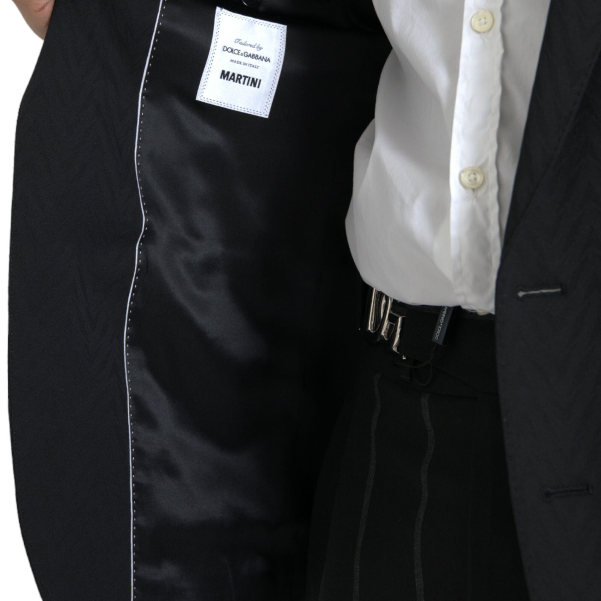 Dolce & Gabbana Black MARTINI Slim Fit Jacket Coat Blazer