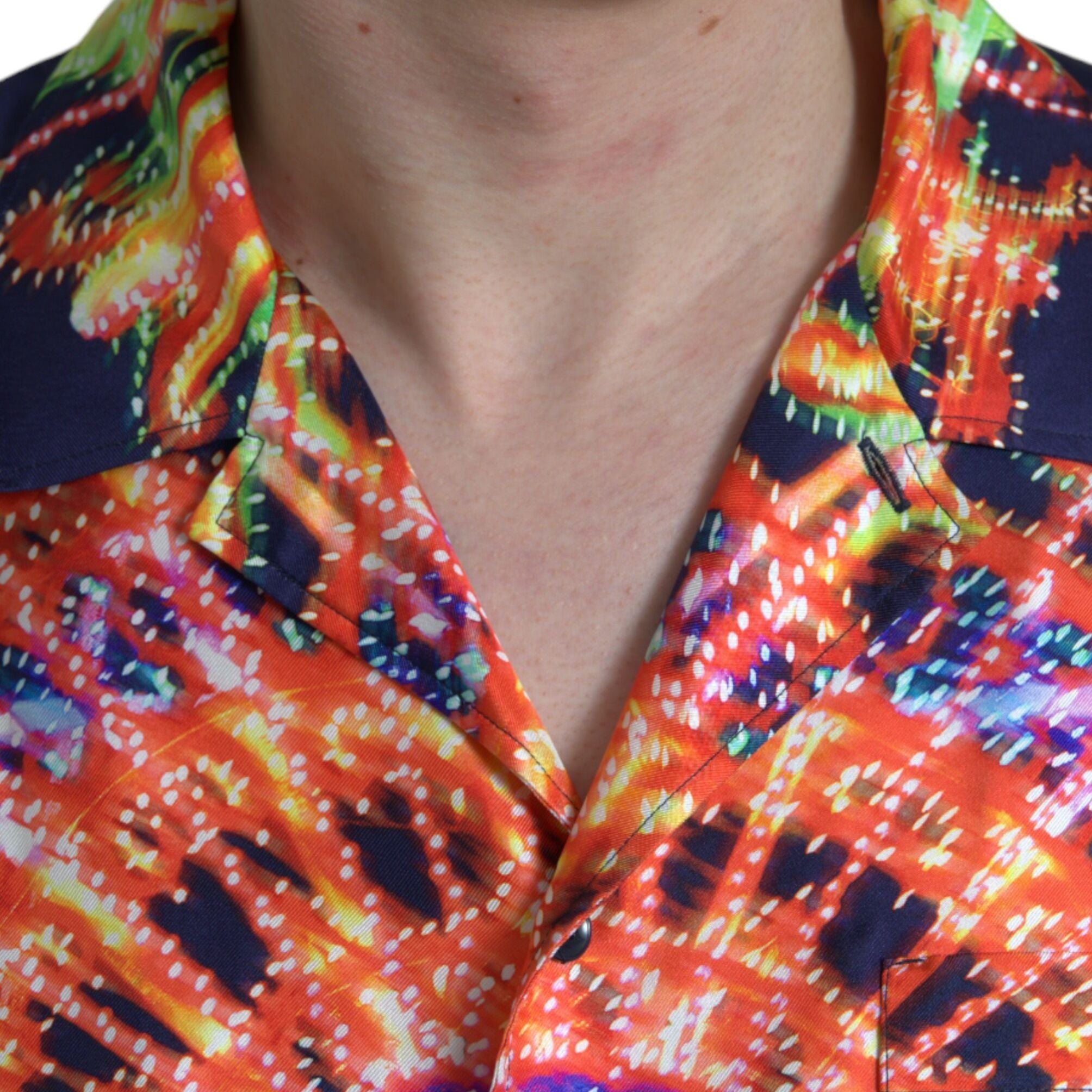 Dolce & Gabbana Multicolor Luminarie Silk Casual Shirt