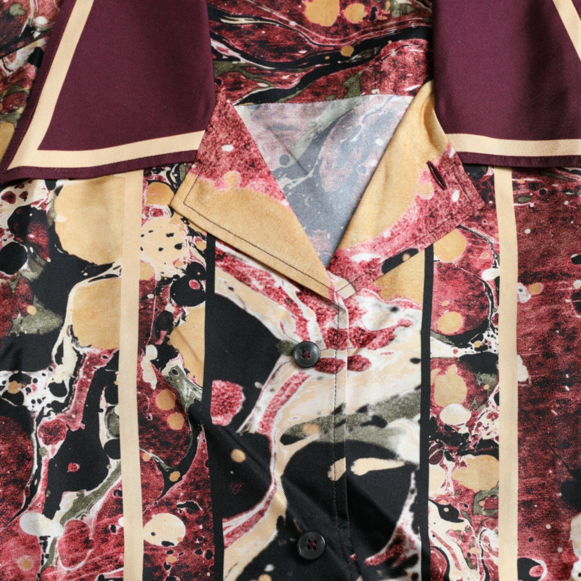 Dolce & Gabbana Multicolor Button Down Silk Shirt