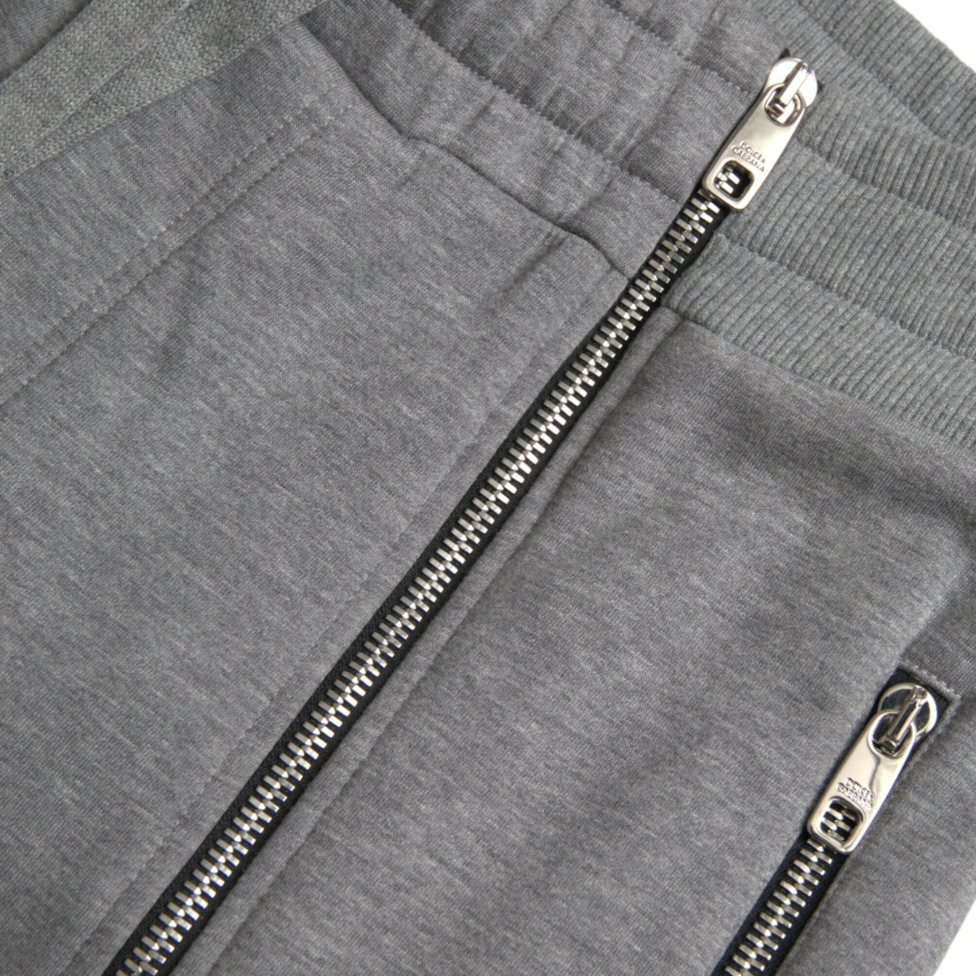 Dolce & Gabbana Gray Cotton Jogger Skinny Sweatpants Pants