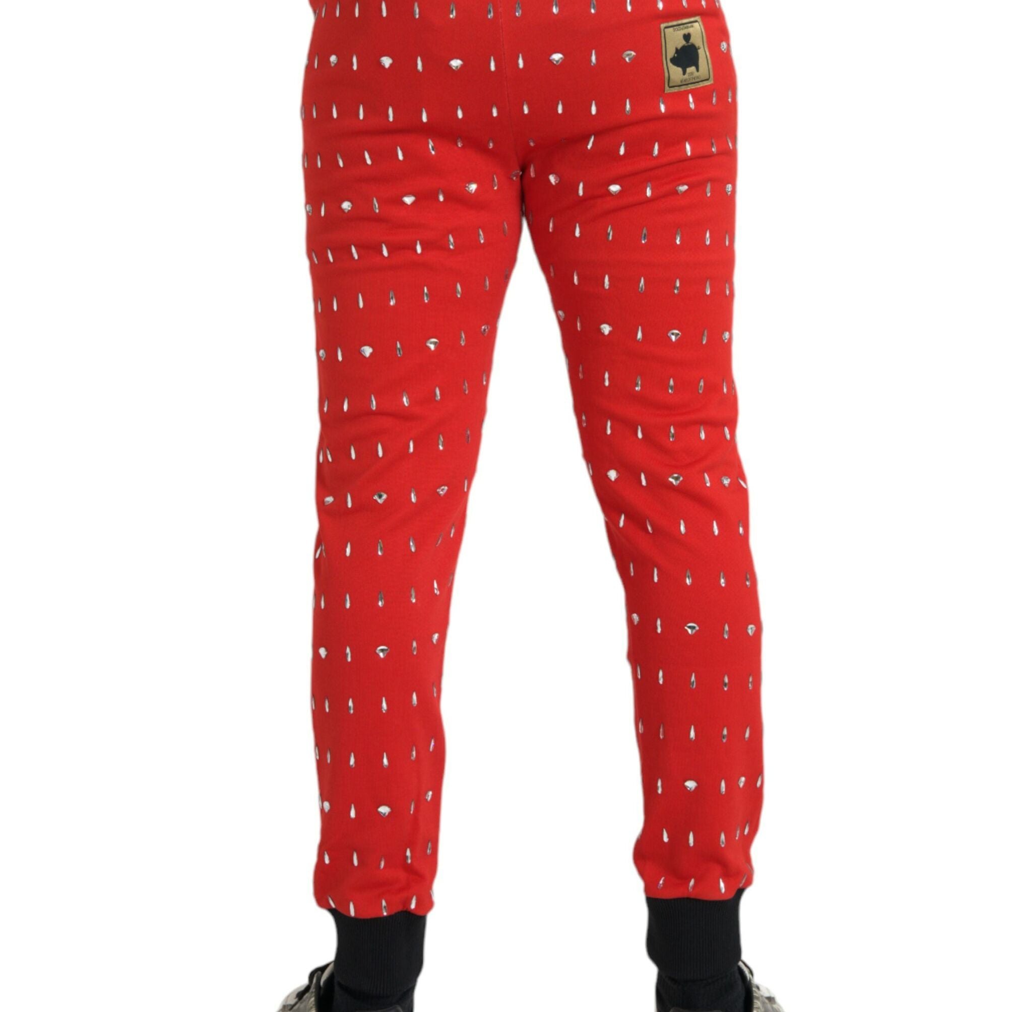 Dolce & Gabbana Red Year Of The Pig Jogger Sweatpants Pants