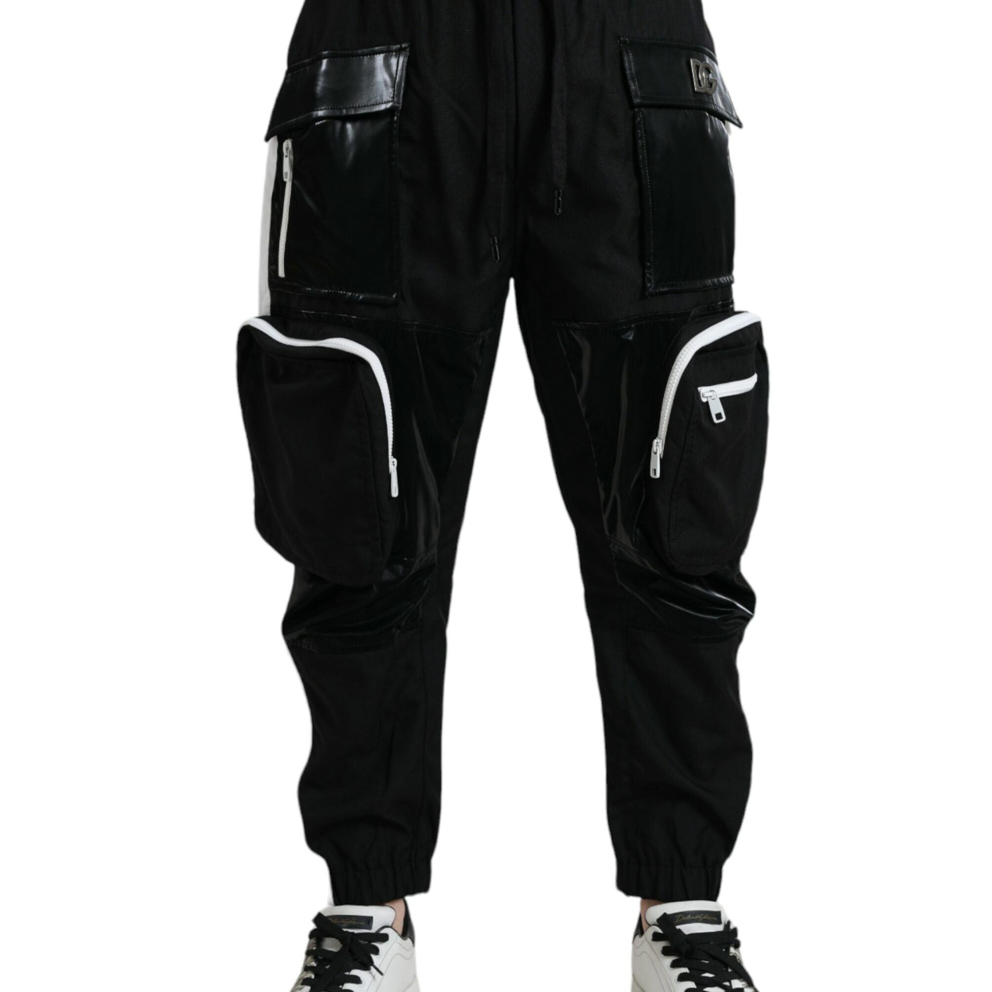 Dolce & Gabbana Black Nylon Cargo Jogger Men Sweatpants Pants