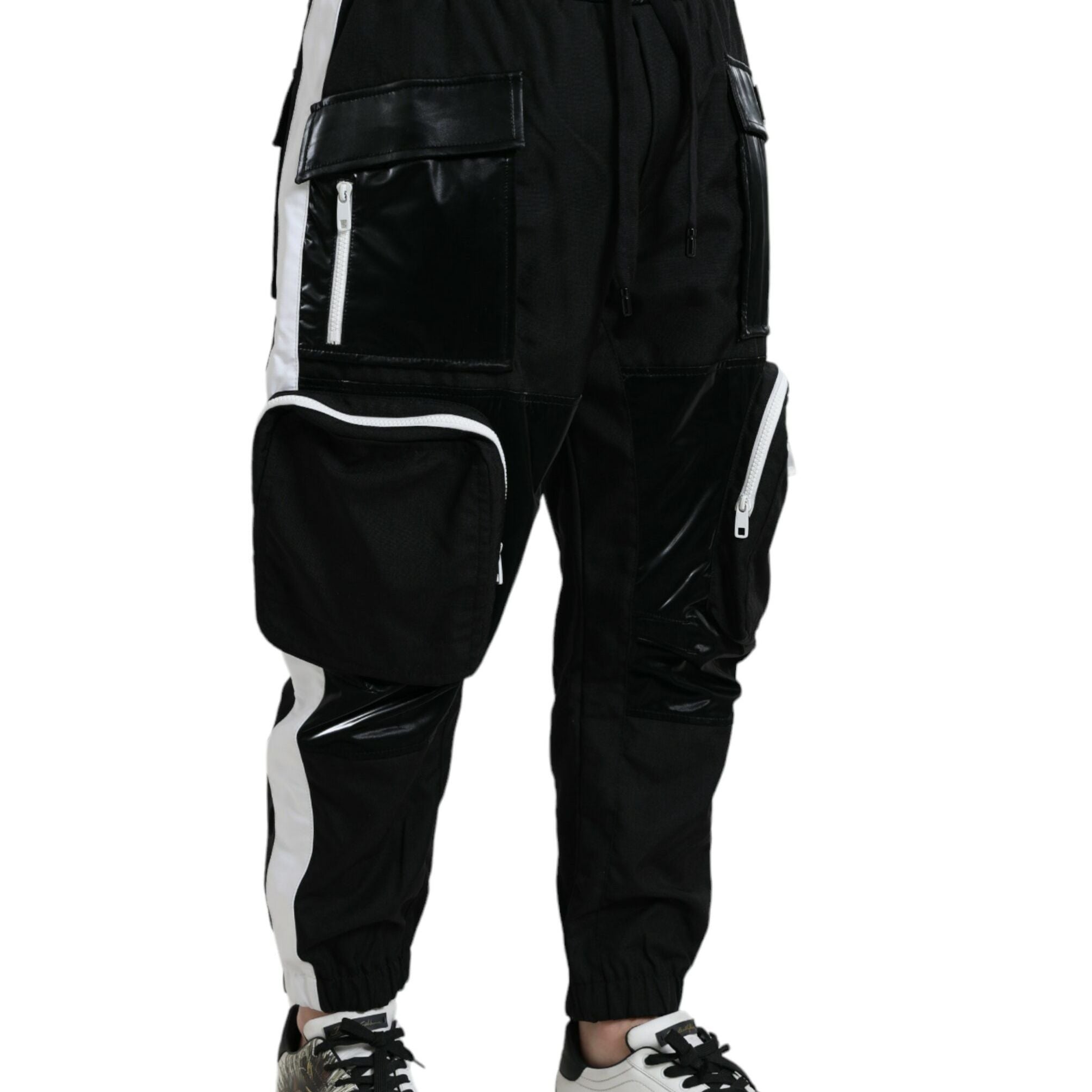 Dolce & Gabbana Black Nylon Cargo Jogger Men Sweatpants Pants