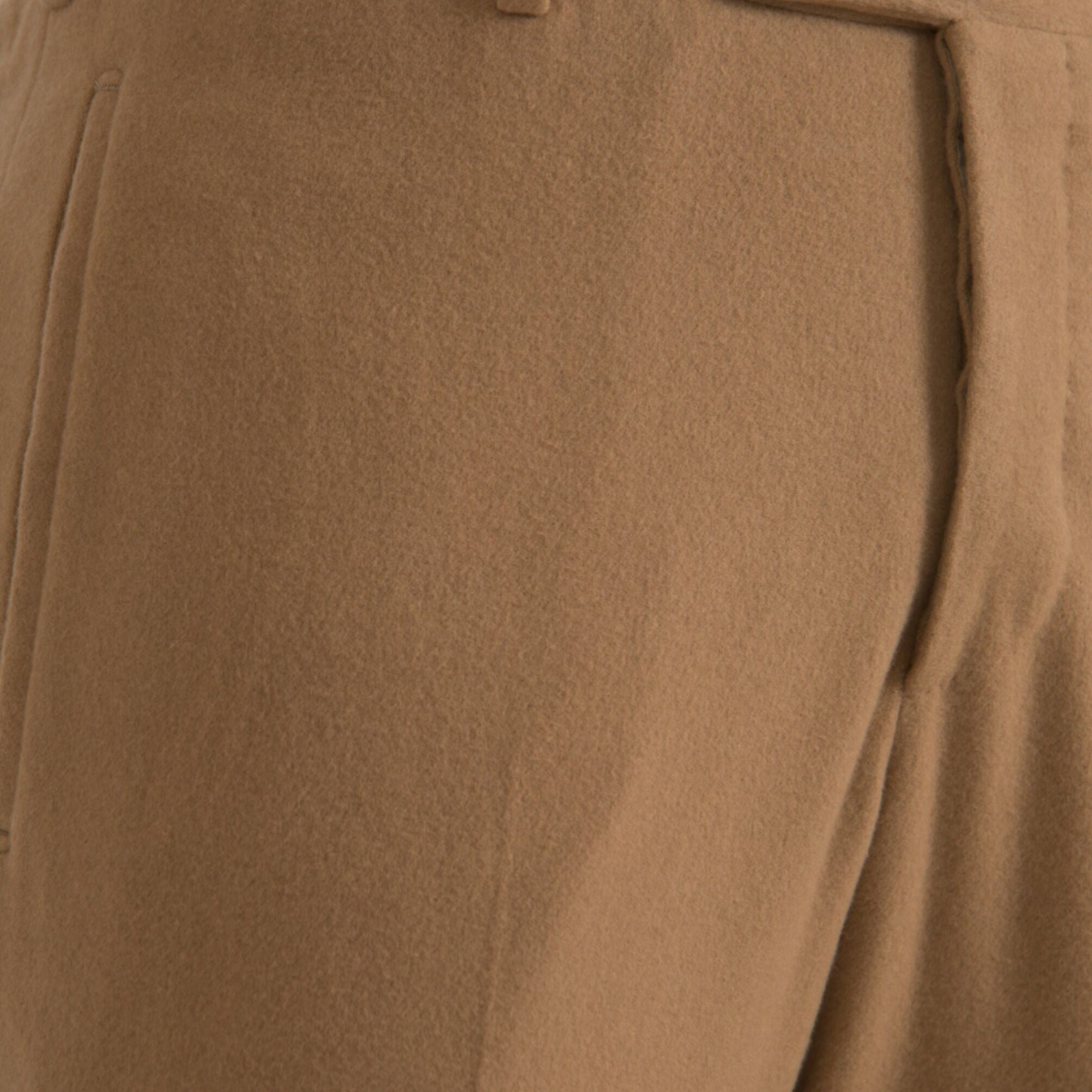 Prada Beige Cashmere Men Straight Fit Dress Pants