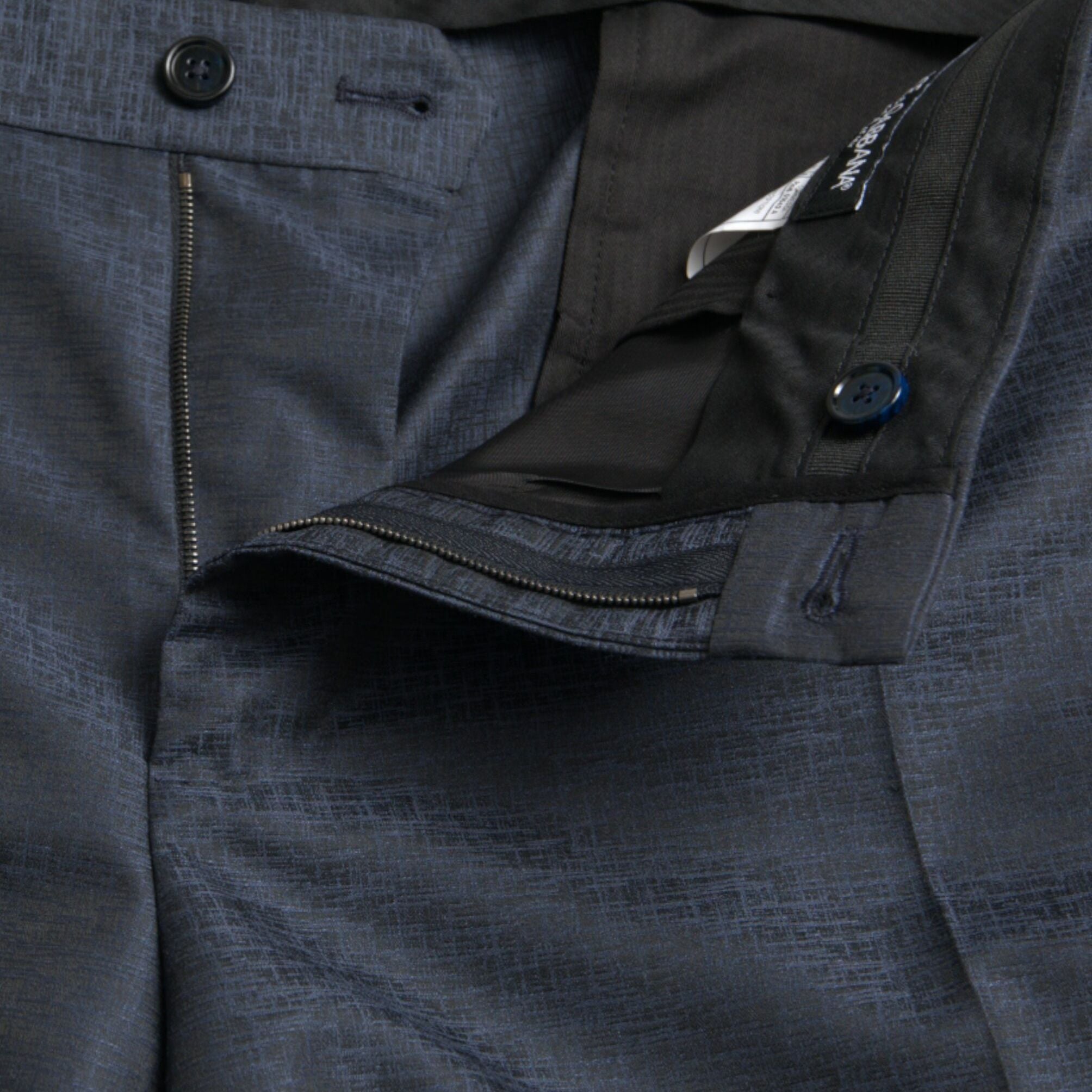 Dolce & Gabbana Blue Wool Men Skinny Dress Pants