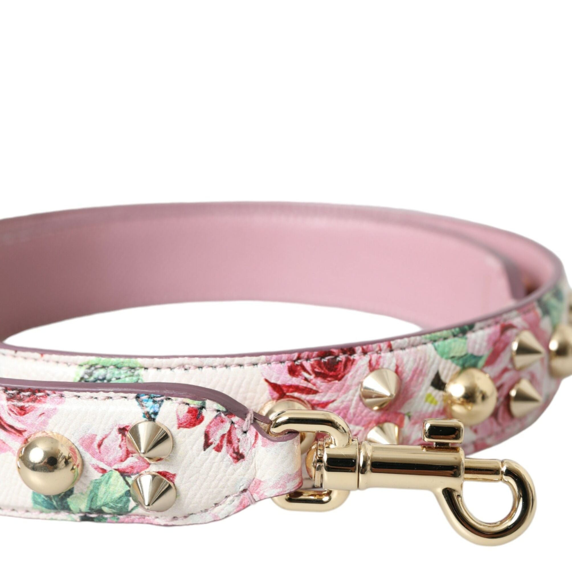 Dolce & Gabbana Pink Floral Handbag Accessory Shoulder Strap