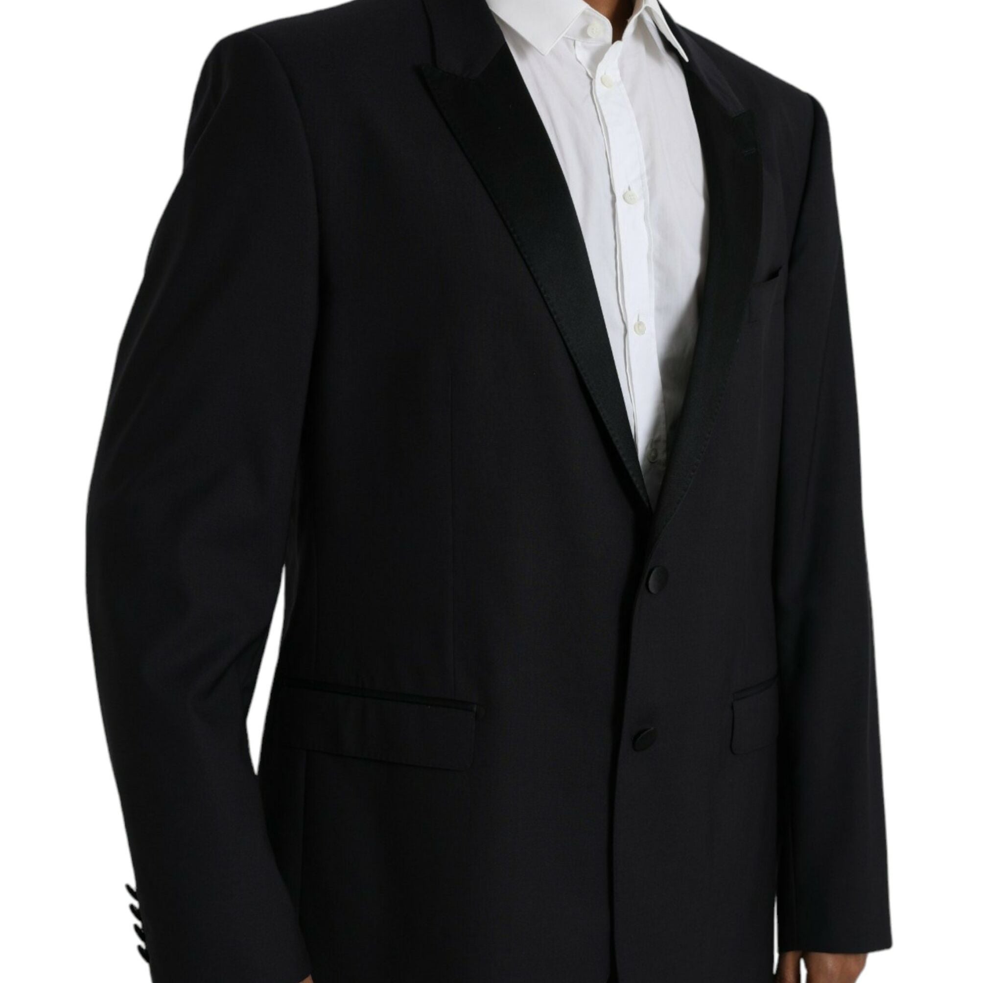 Dolce & Gabbana Blue MARTINI Single Breasted Coat Blazer