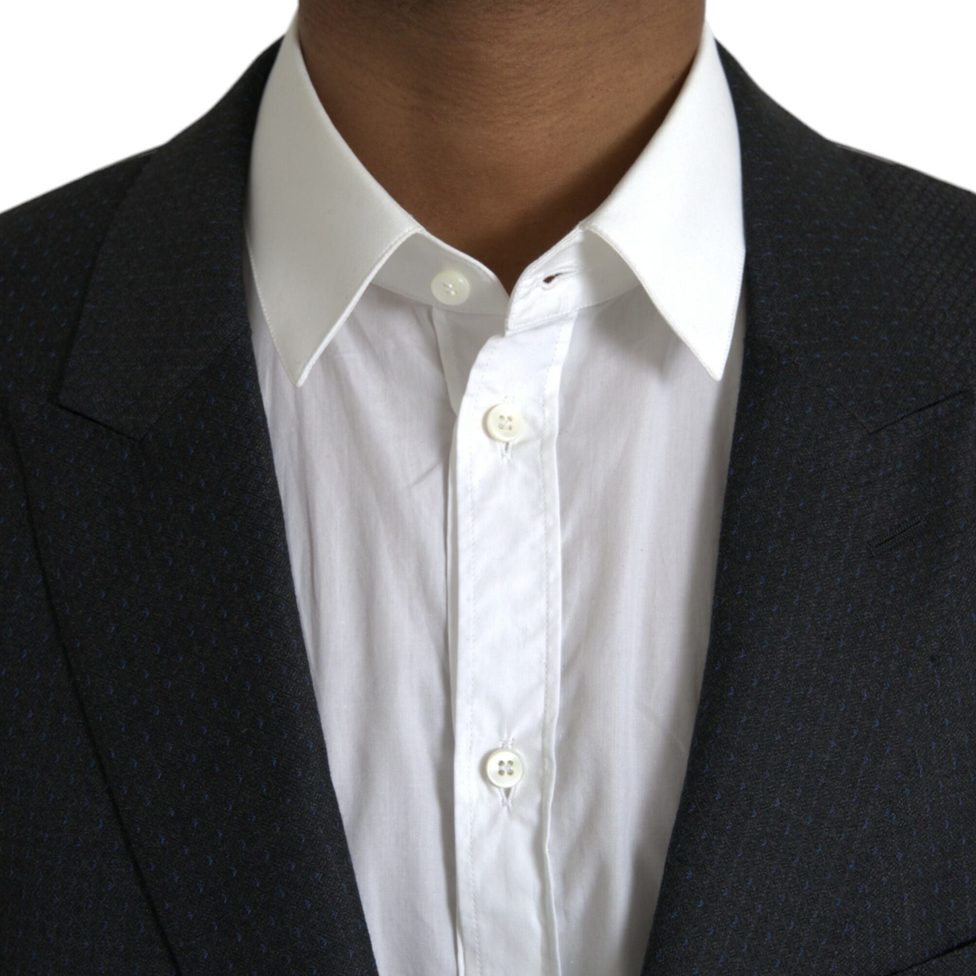 Dolce & Gabbana Black Wool MARTINI Single Breasted Coat Blazer