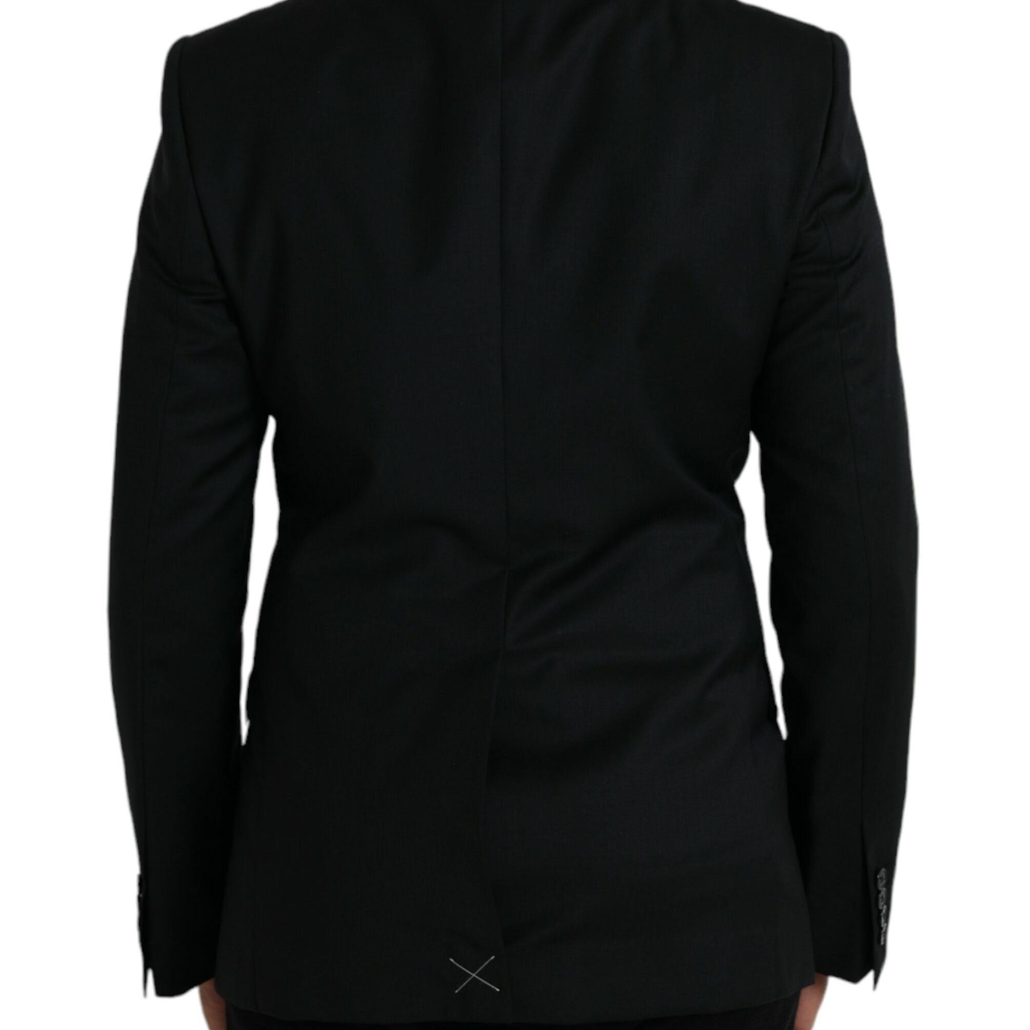 Dolce & Gabbana Black Wool MARTINI Single Breasted Blazer