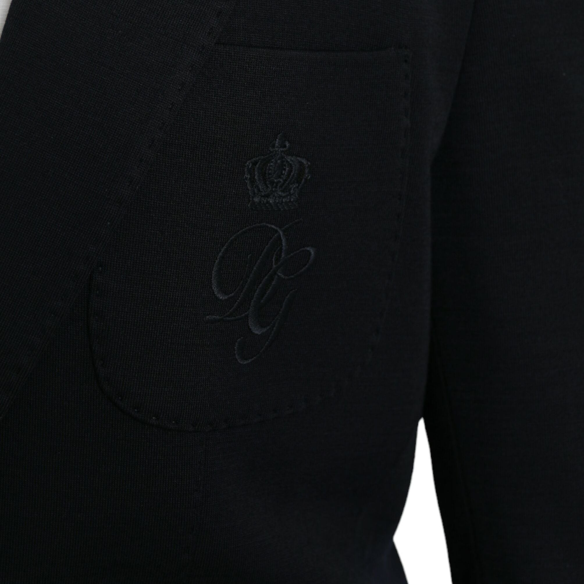 Dolce & Gabbana Black Wool Notch Single Breasted Coat Blazer