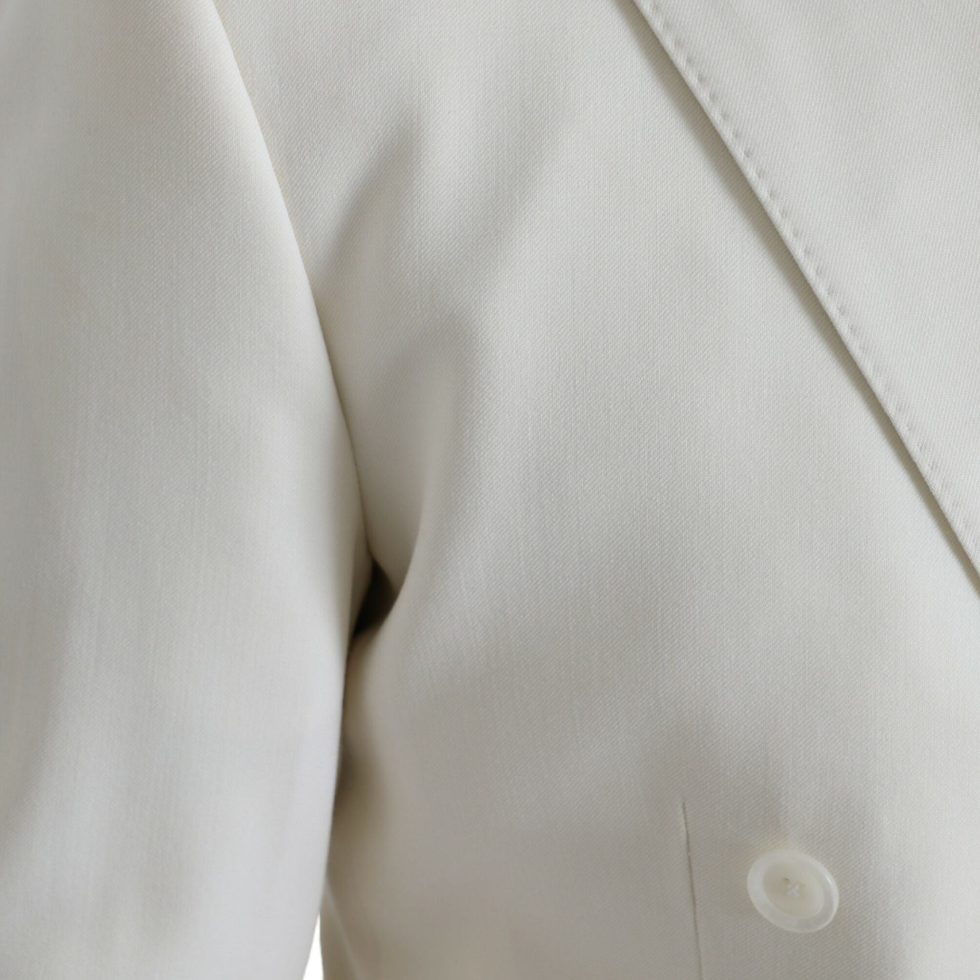 Dolce & Gabbana White Wool MARTINI Double Breasted Blazer
