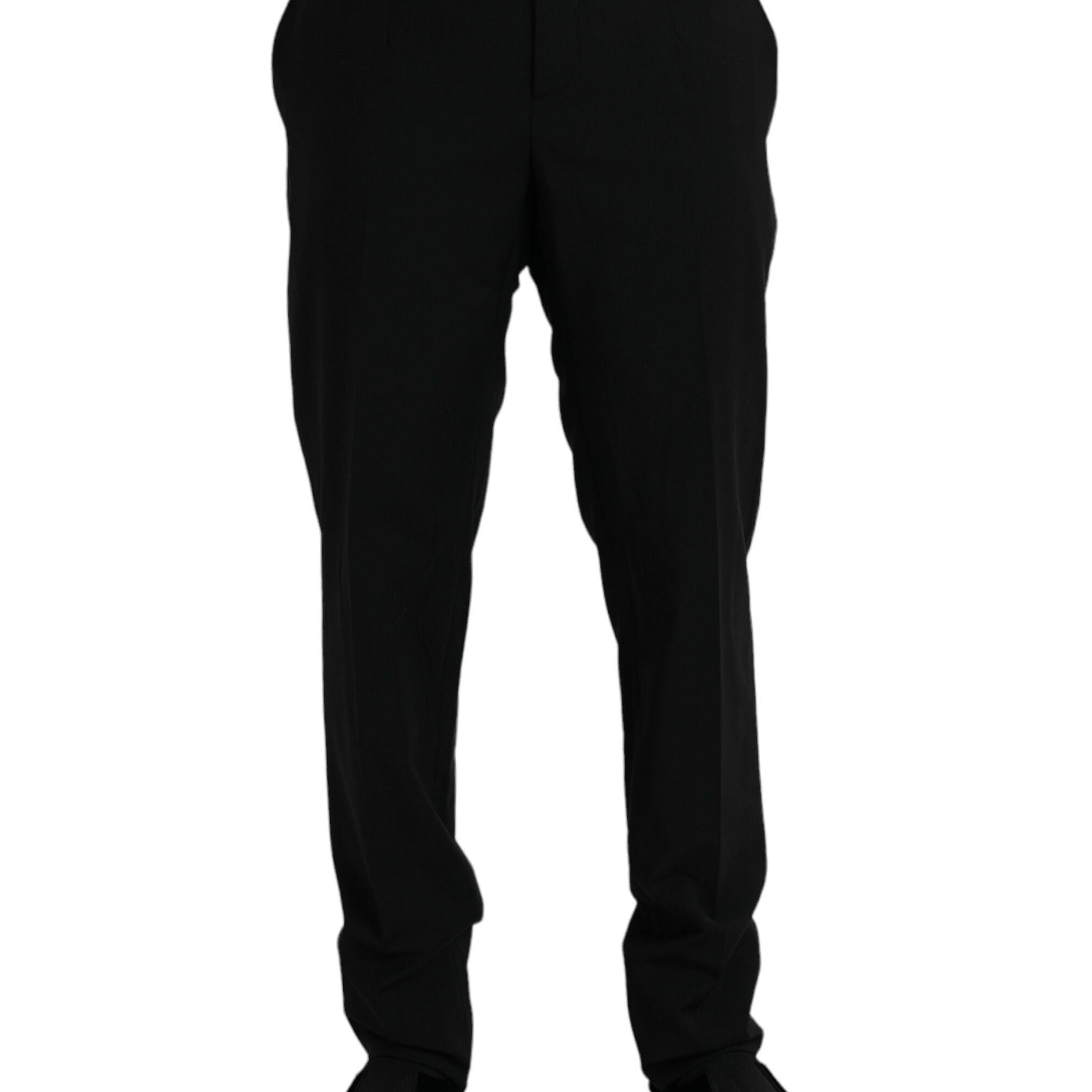 Dolce & Gabbana Black Polyester STAFF Formal 3 Piece Suit
