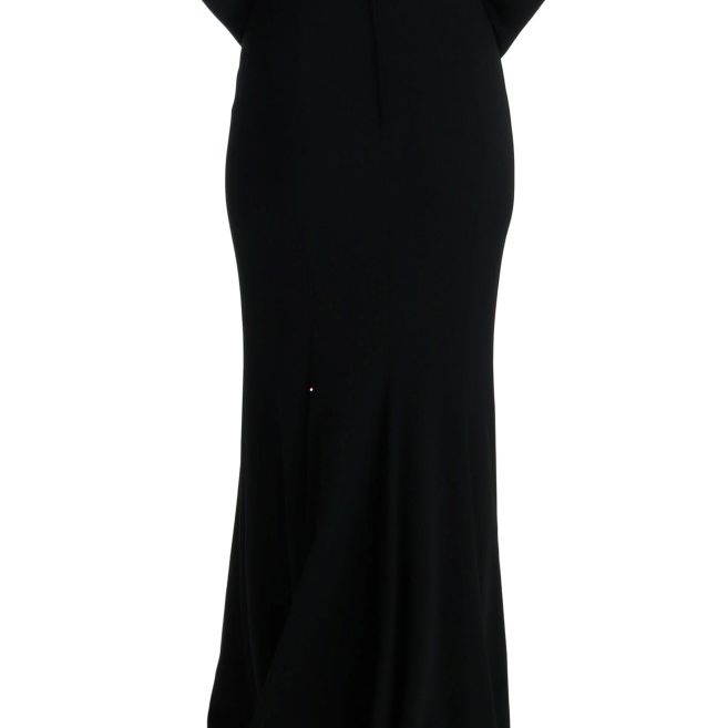Dolce & Gabbana Black Stretch Long Gown Sheath Dress