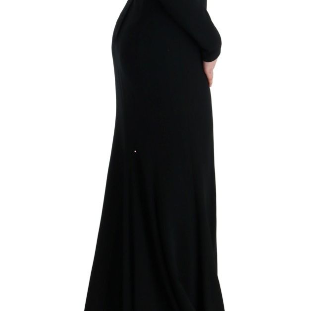 Dolce & Gabbana Black Stretch Long Gown Sheath Dress