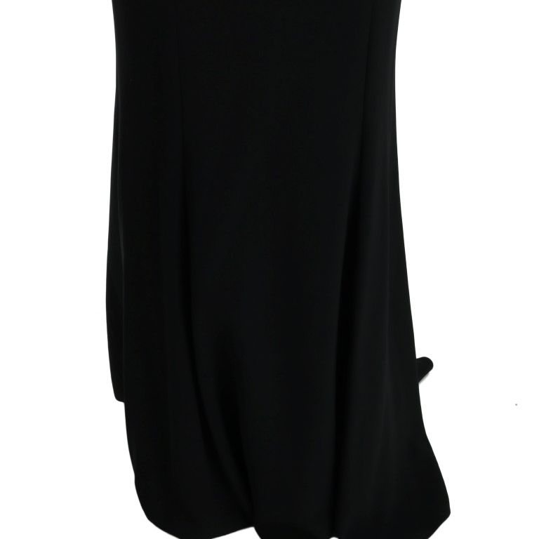 Dolce & Gabbana Black Stretch Long Gown Sheath Dress