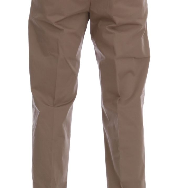 Dolce & Gabbana Beige Cotton Stretch Chinos Pants