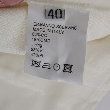 Ermanno Scervino White Cotton Regular Fit Casual Pants