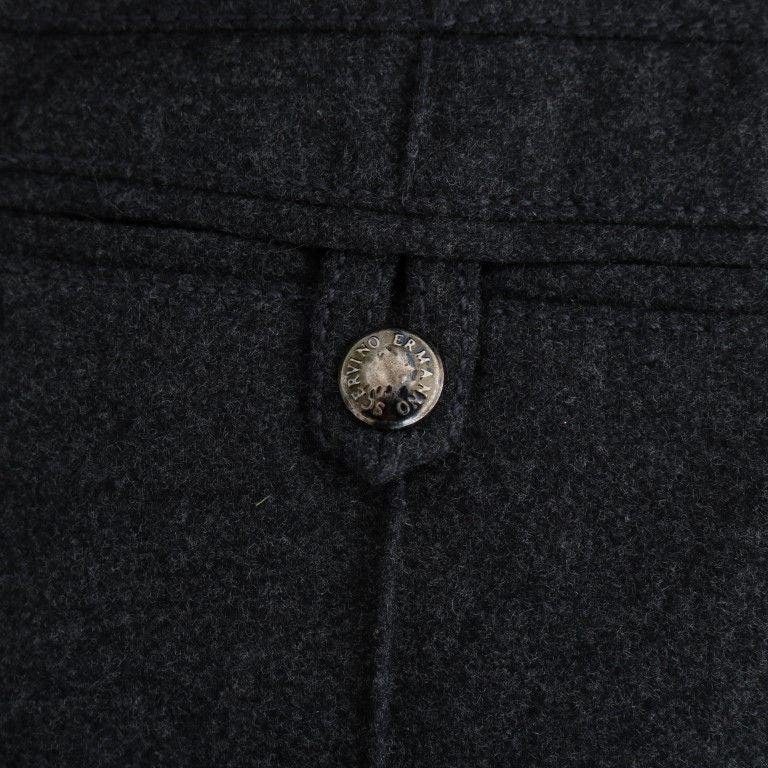 Ermanno Scervino Gray Virgin Wool Skinny Casual Pants