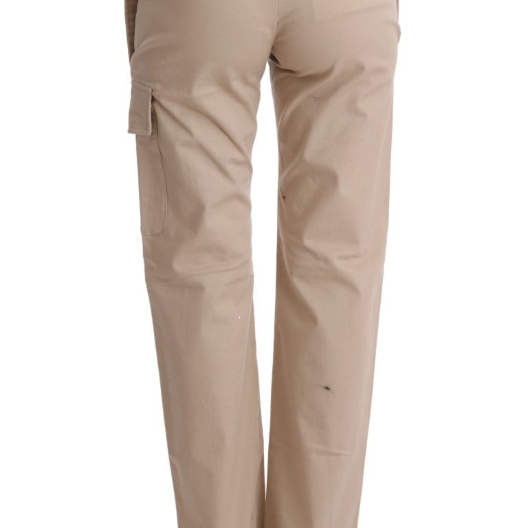 Ermanno Scervino Beige Cotton Wool Regular Fit Pants