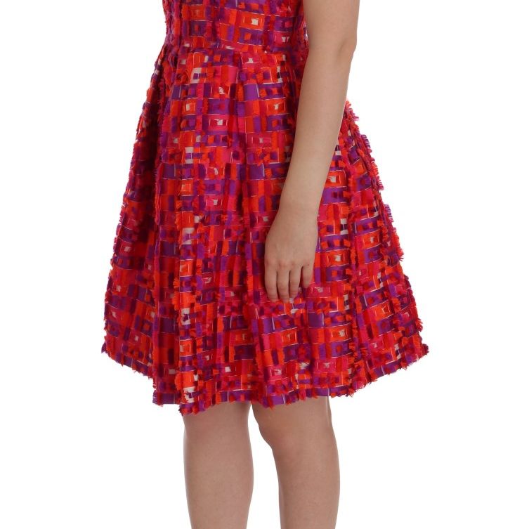 Dolce & Gabbana Pink Patterned A-line Above Knees Dress
