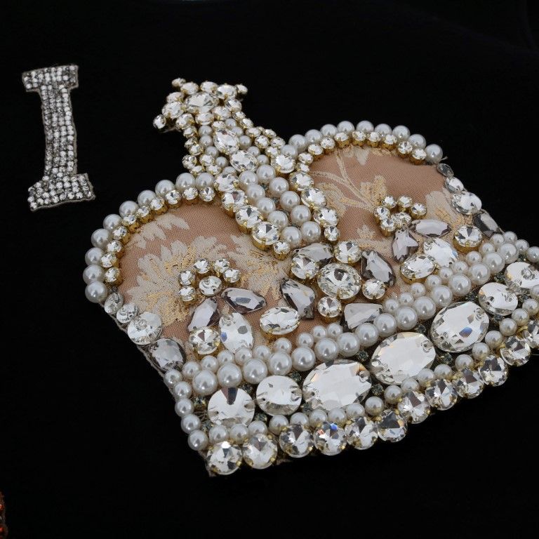 Dolce & Gabbana Black I AM A PRINCESS Crystal Shift Dress