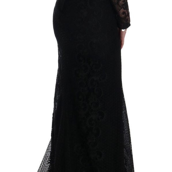 Dolce & Gabbana Black Floral Sheath Dress