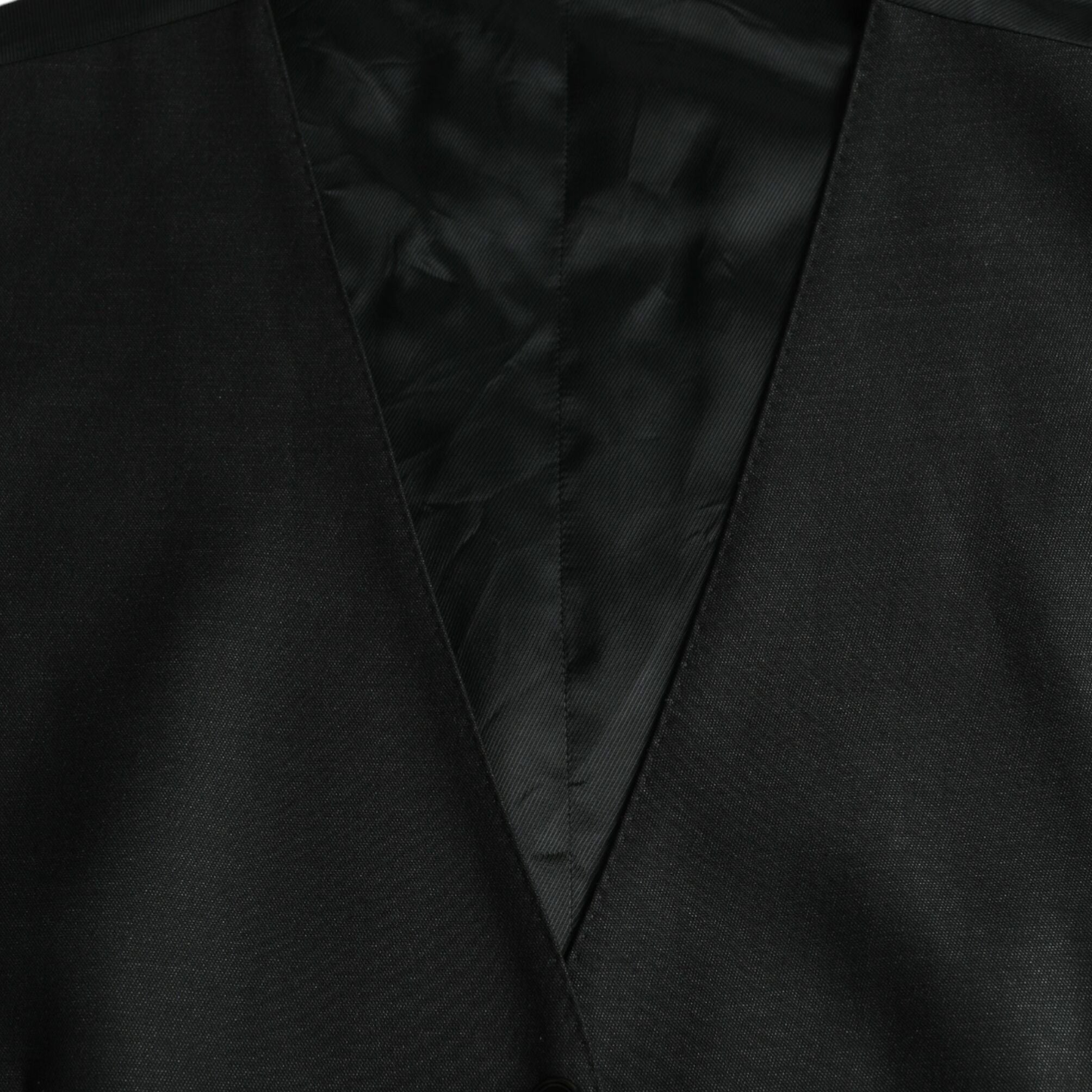 Dolce & Gabbana Black Wool Waistcoat Dress Formal Vest