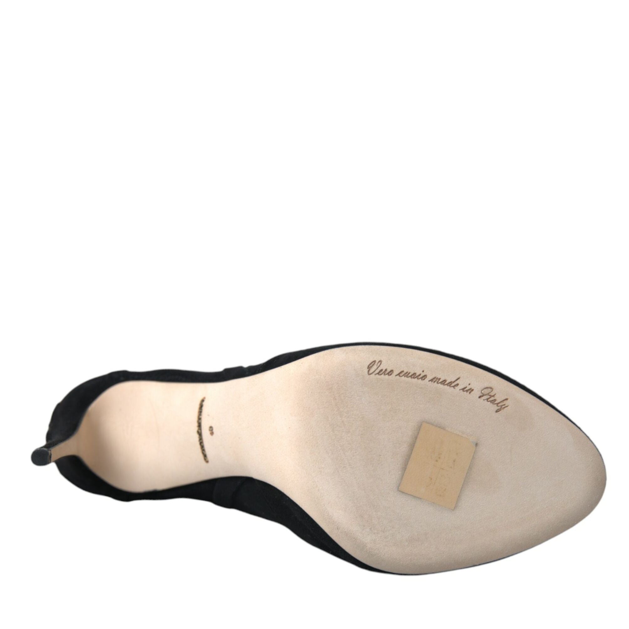 Dolce & Gabbana Black Mesh Stiletto Heels Ankle Boots Shoes