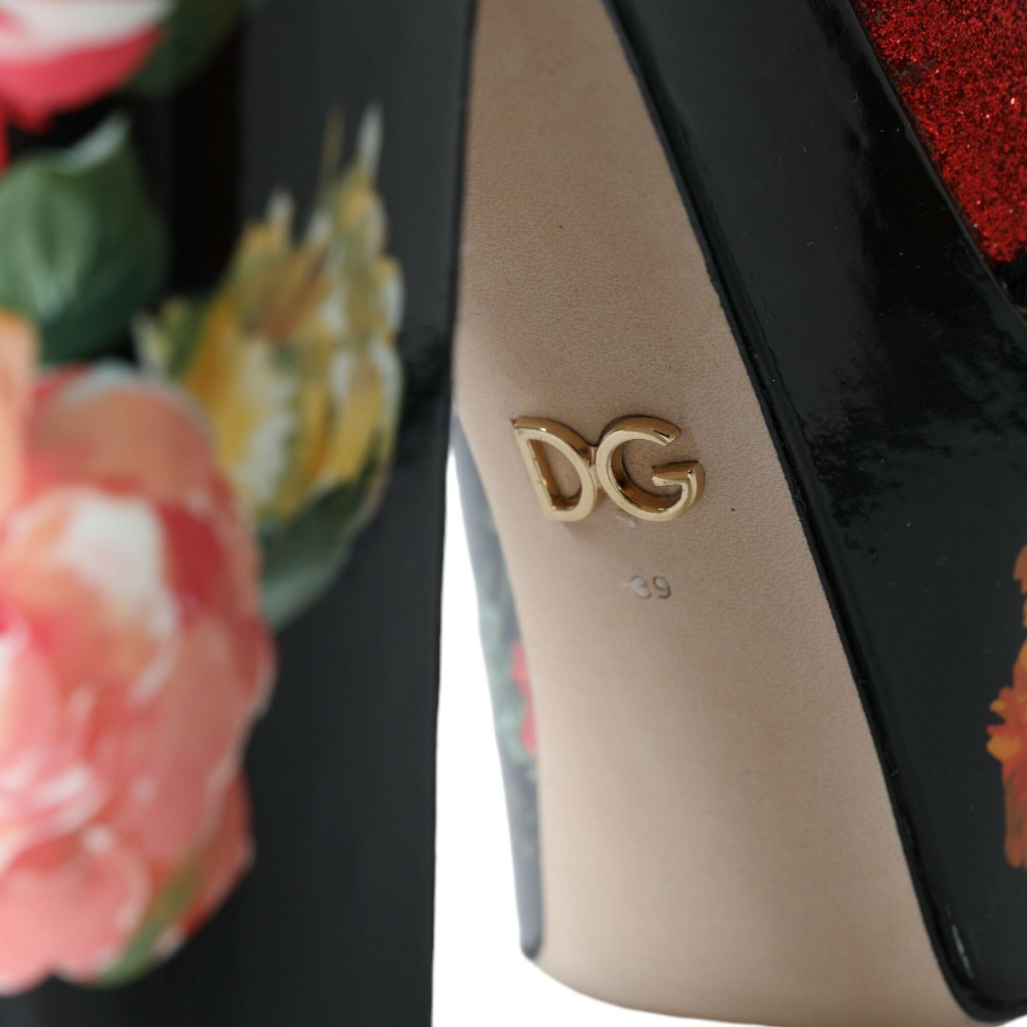 Dolce & Gabbana Multicolor Floral Crystal Platform Sandals Shoes