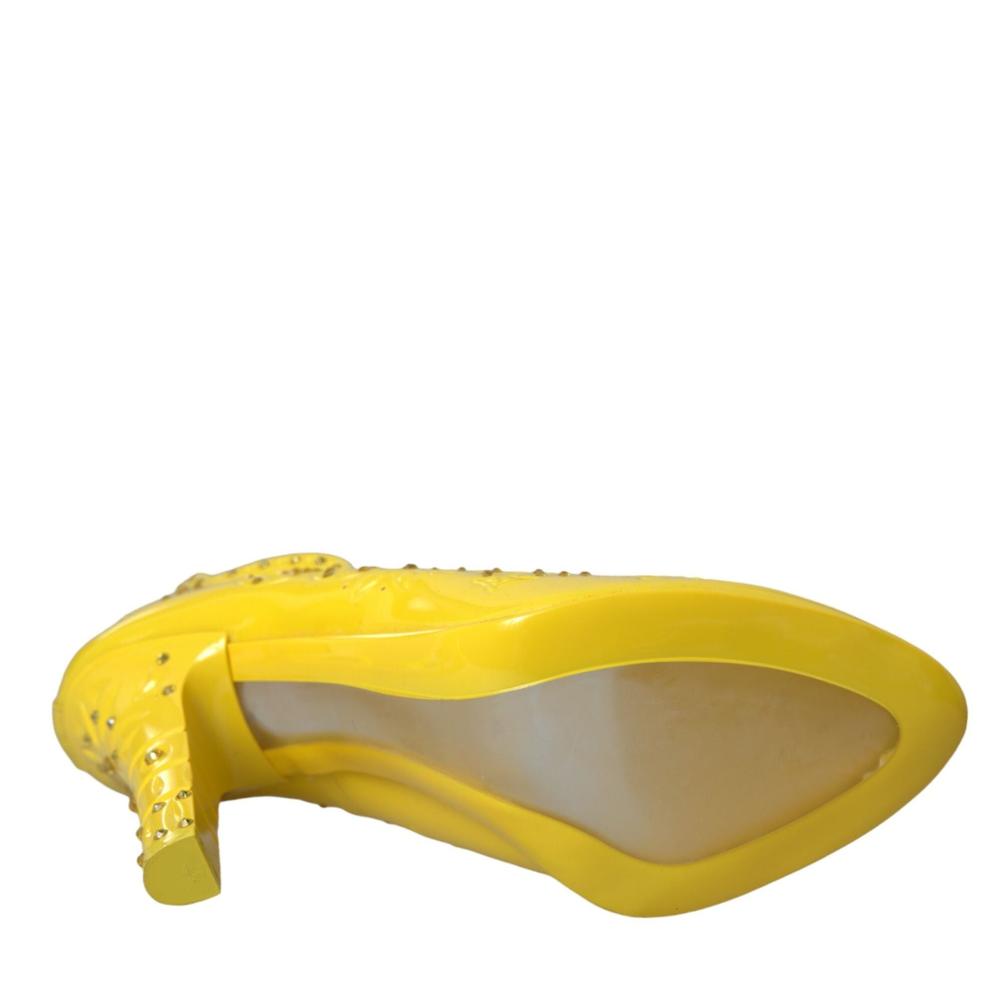 Dolce & Gabbana Yellow Crystal CINDERELLA Heels Pumps Shoes