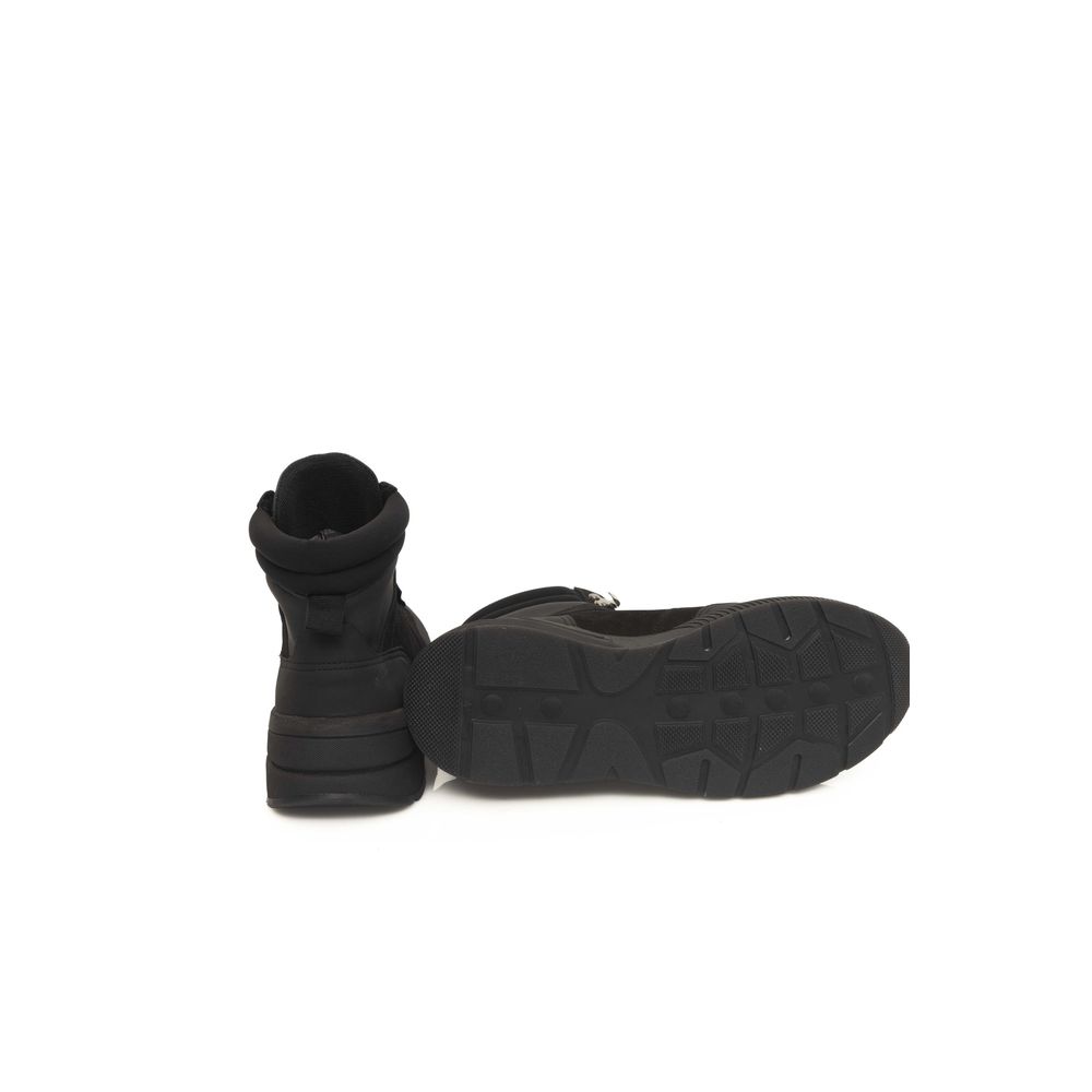 Cerruti 1881 Black Cowhide Men's High Sneaker