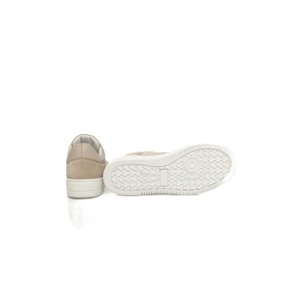 Cerruti 1881 Beige Cowhide Women Platform Sneaker